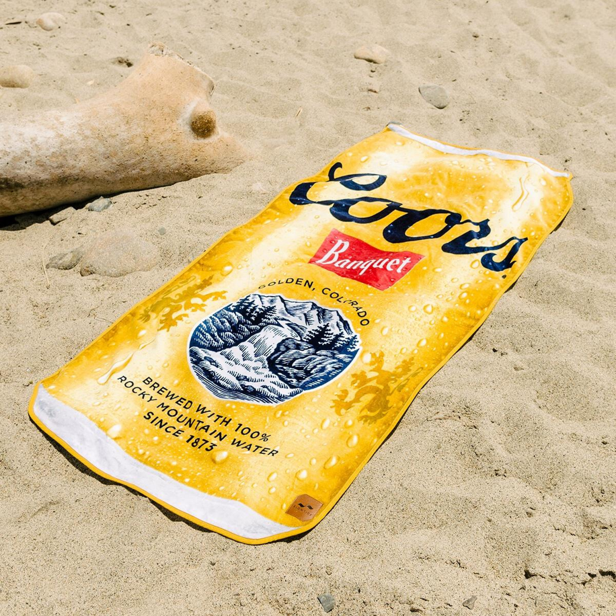 Coors Banquet Golden Colorado Beer Can Beach Towel