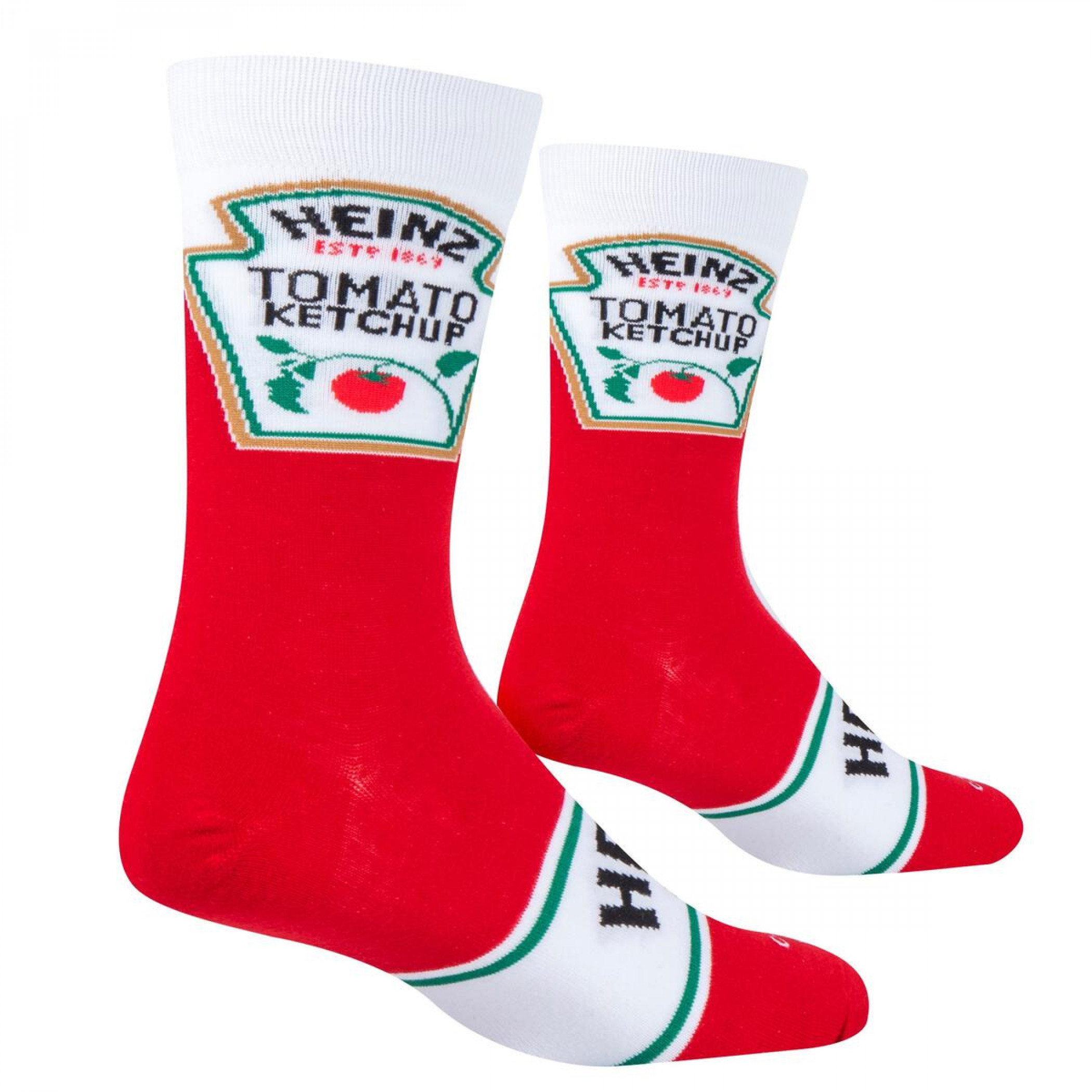 Heinz Ketchup Bottle Design & Label Crew Socks
