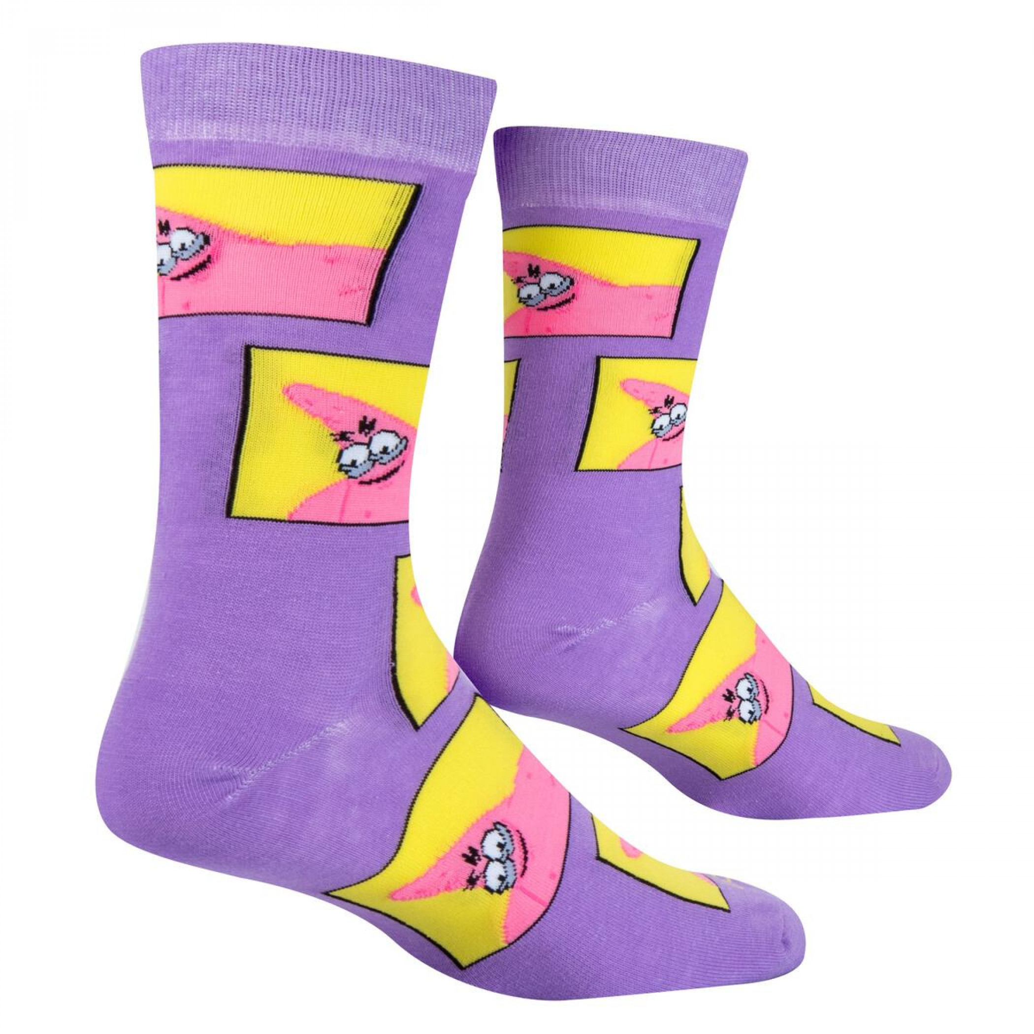 SpongeBob SquarePants Savage Patrick Star Meme Face Crew Socks