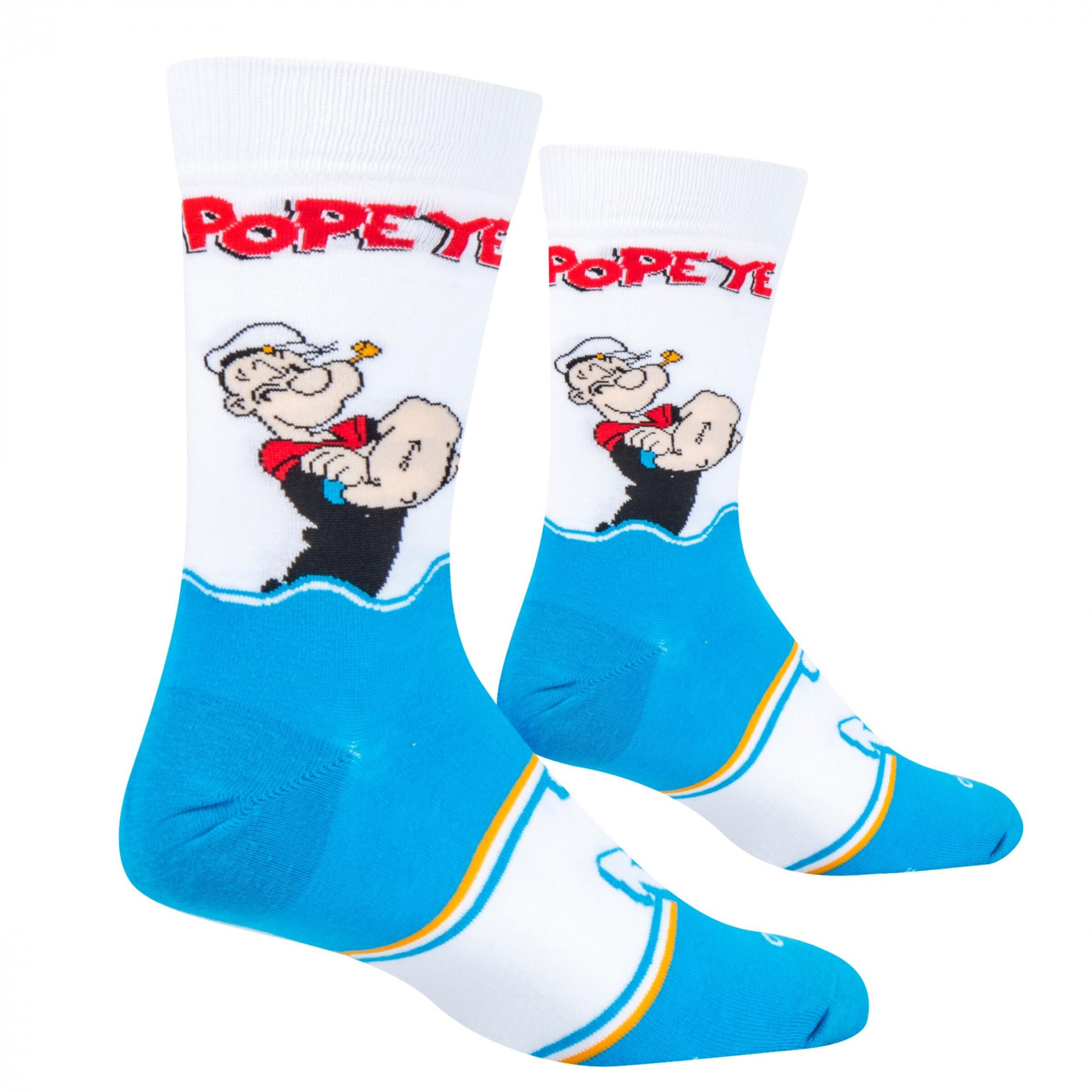 Popeye the Sailor Out at Sea Crew Socks