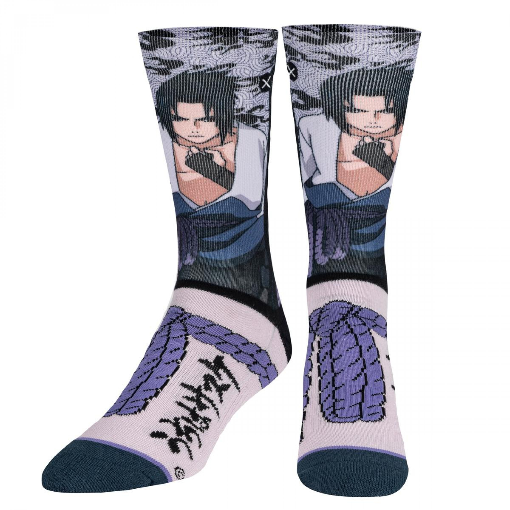 Naruto Shippuden Uchiha Sasuke Sublimated Crew Socks