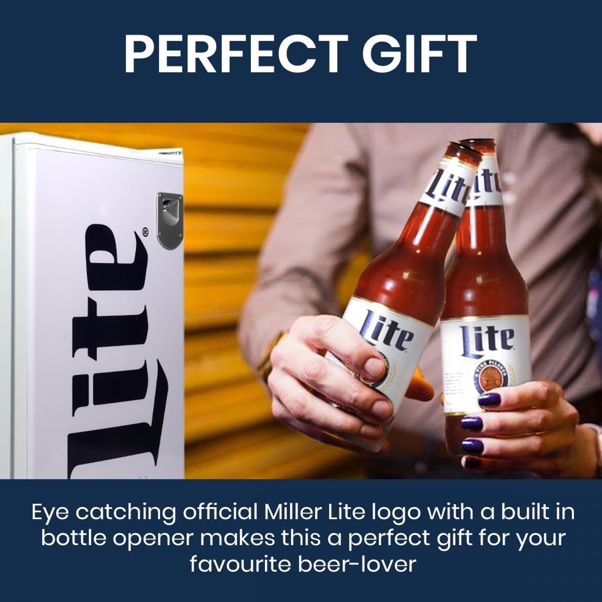 Miller Lite® 3.2 Cubic Ft. Compact Fridge with Bottle Opener