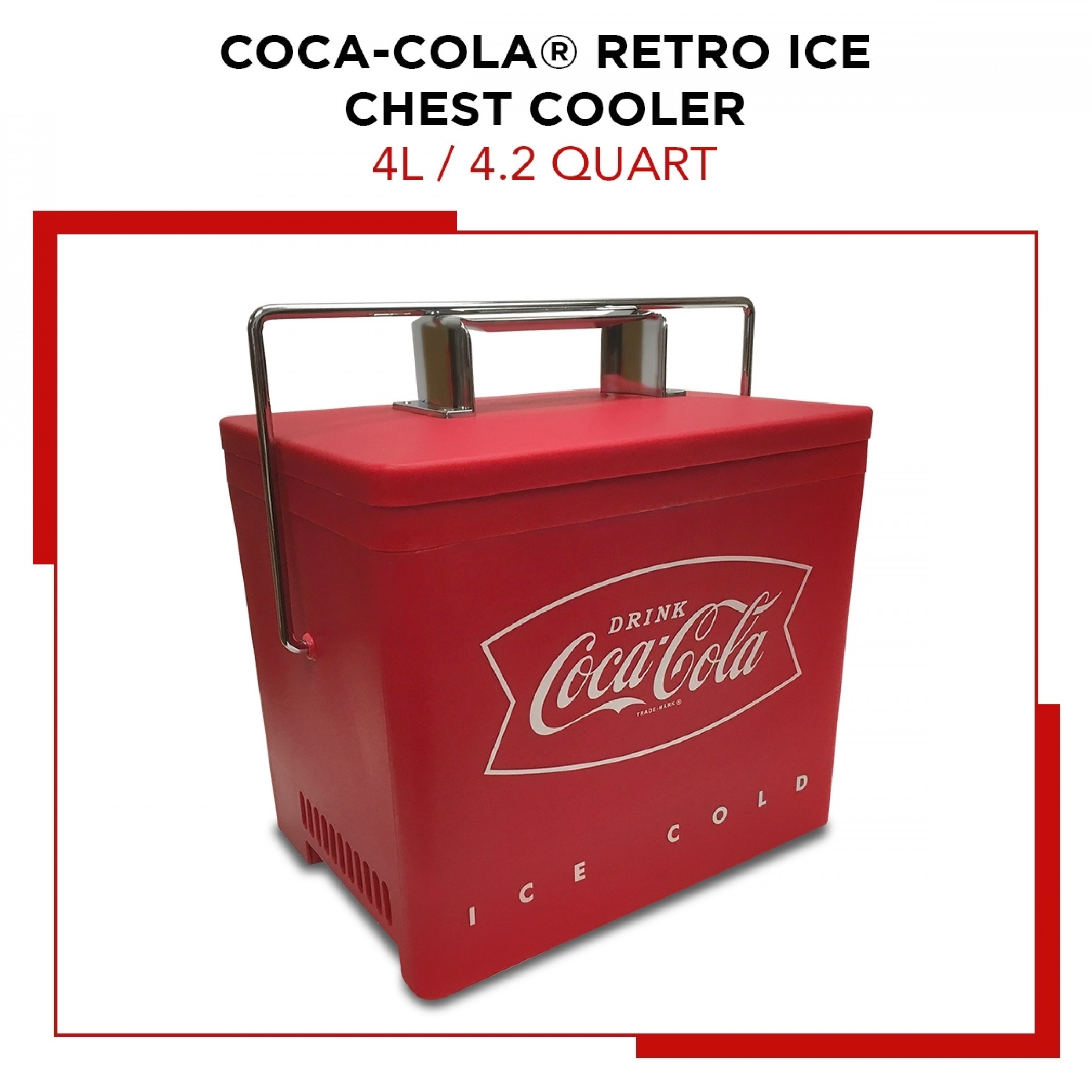 Coca-Cola® 12V Retro Ice Chest Style 6 Can Cooler