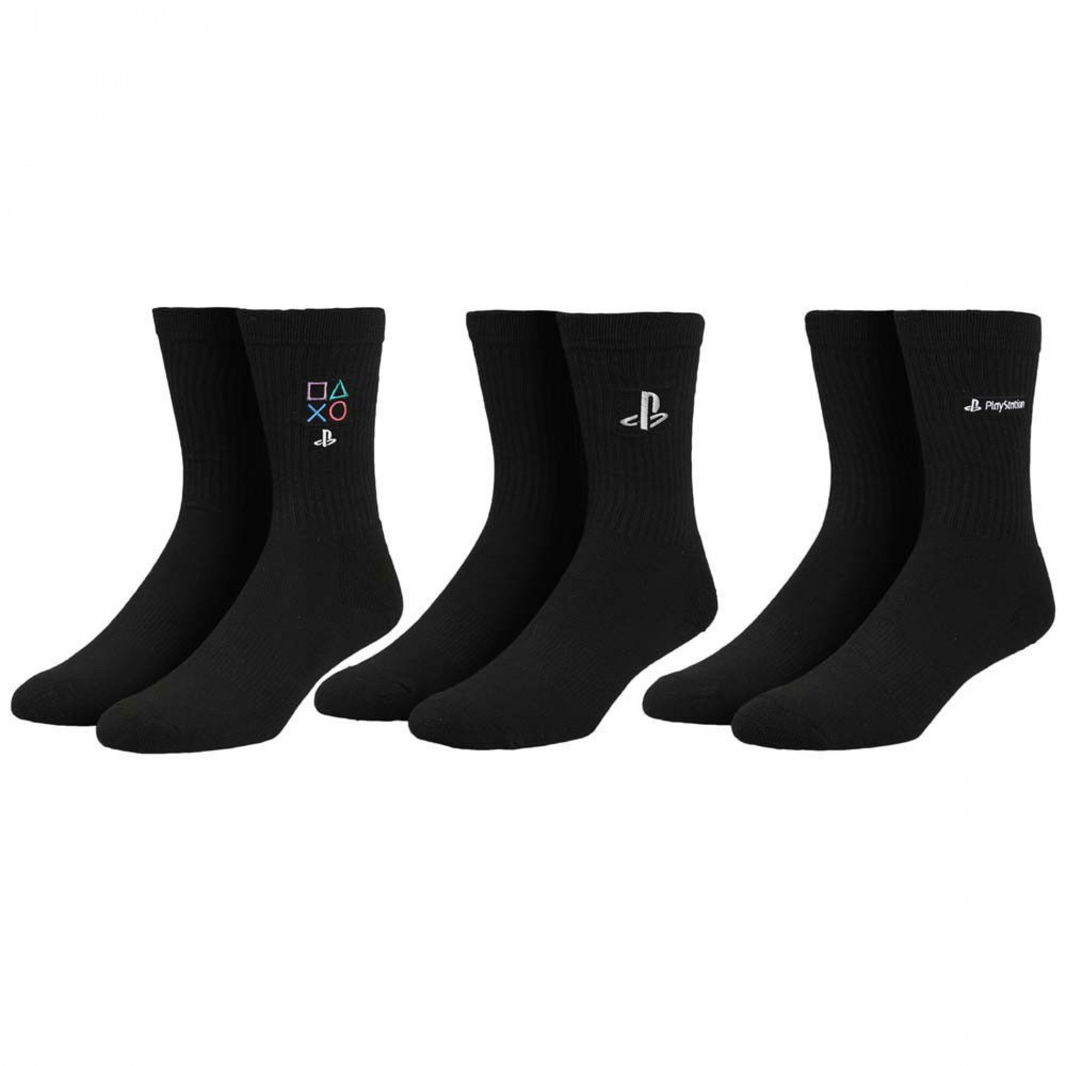 Sony PlayStation Embroidered Crew Socks 3-Pack