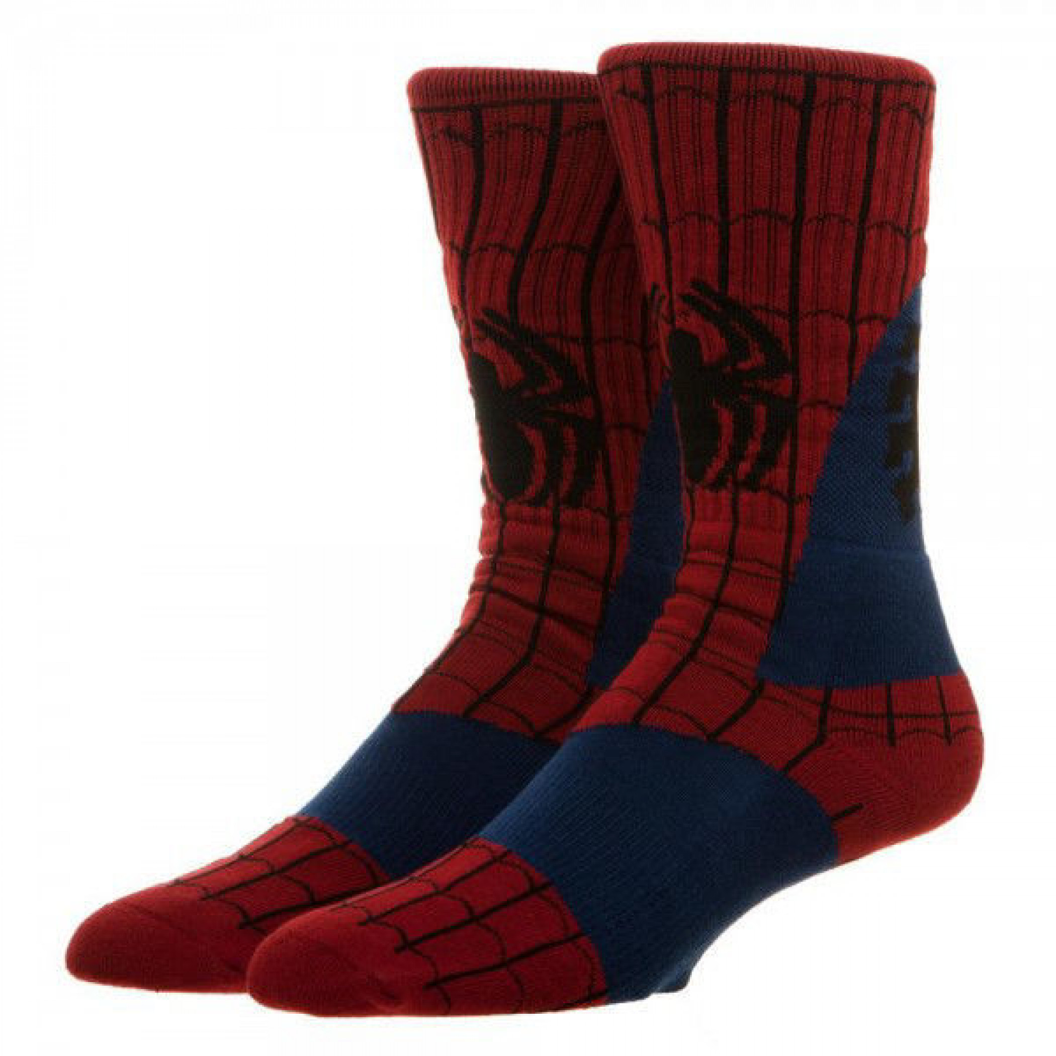 Marvel Comics Spider-Man Suit Up Costume Style Crew Socks
