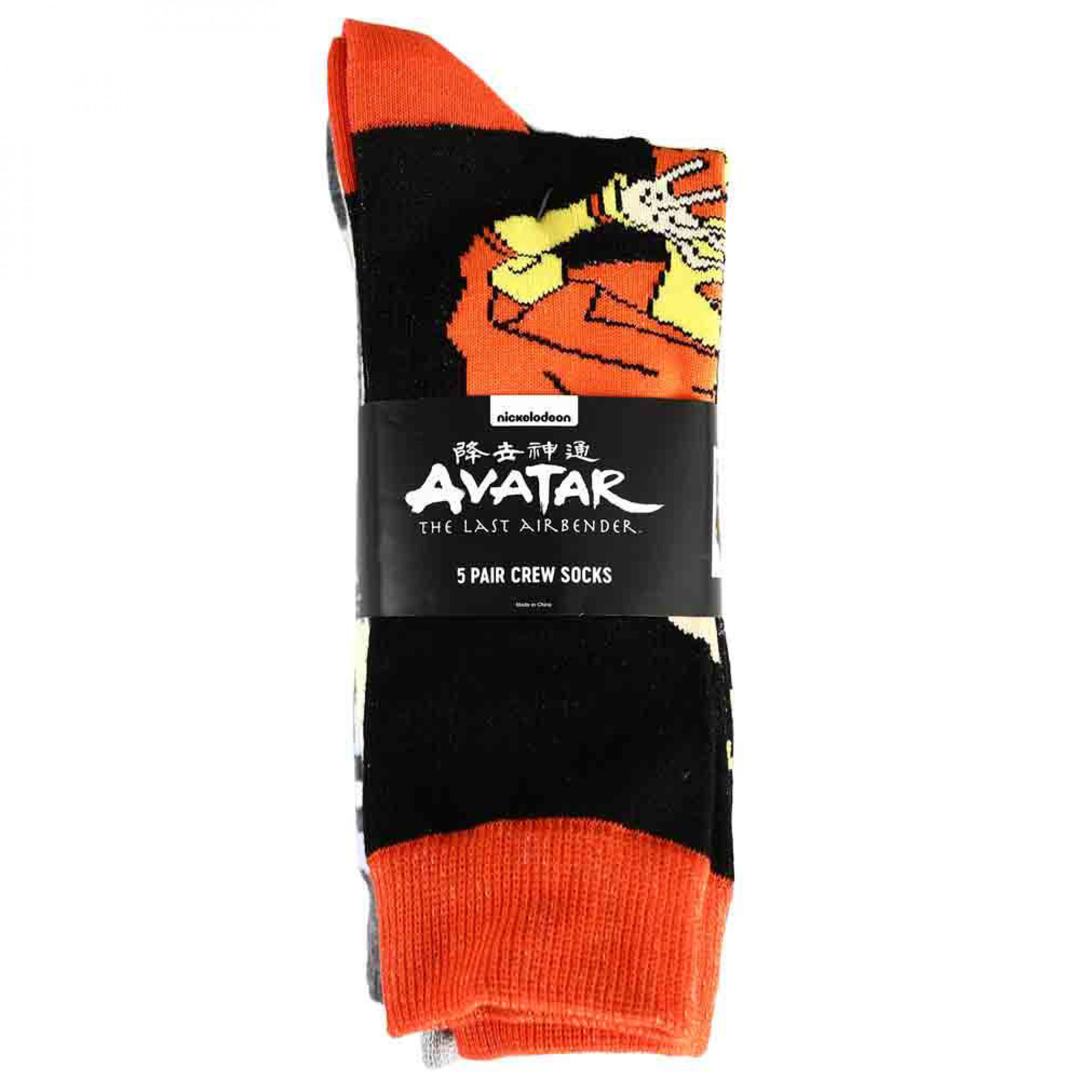 Avatar: The Last Airbender Nickelodeon Mixed Art Crew Socks 5-Pack
