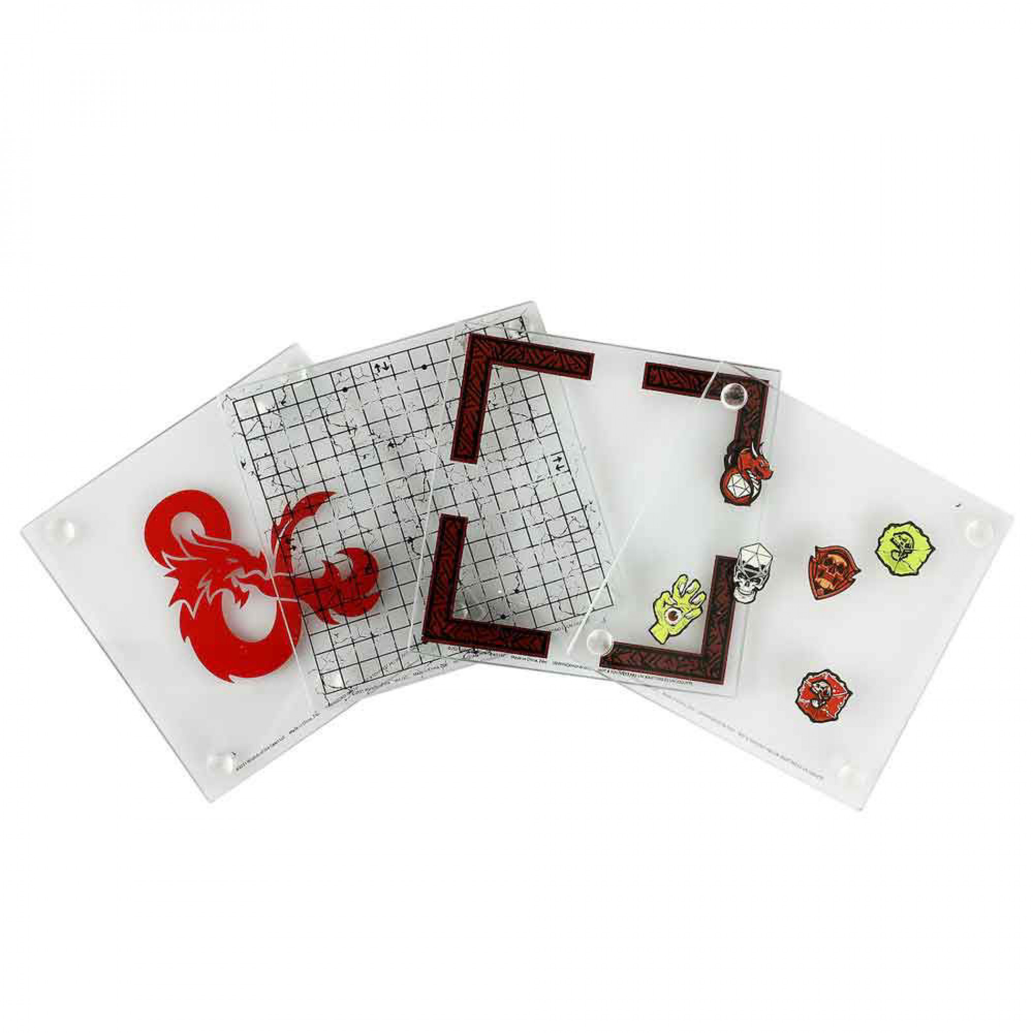 Dungeons & Dragons Stacking Glass Coasters Set 4-Pack