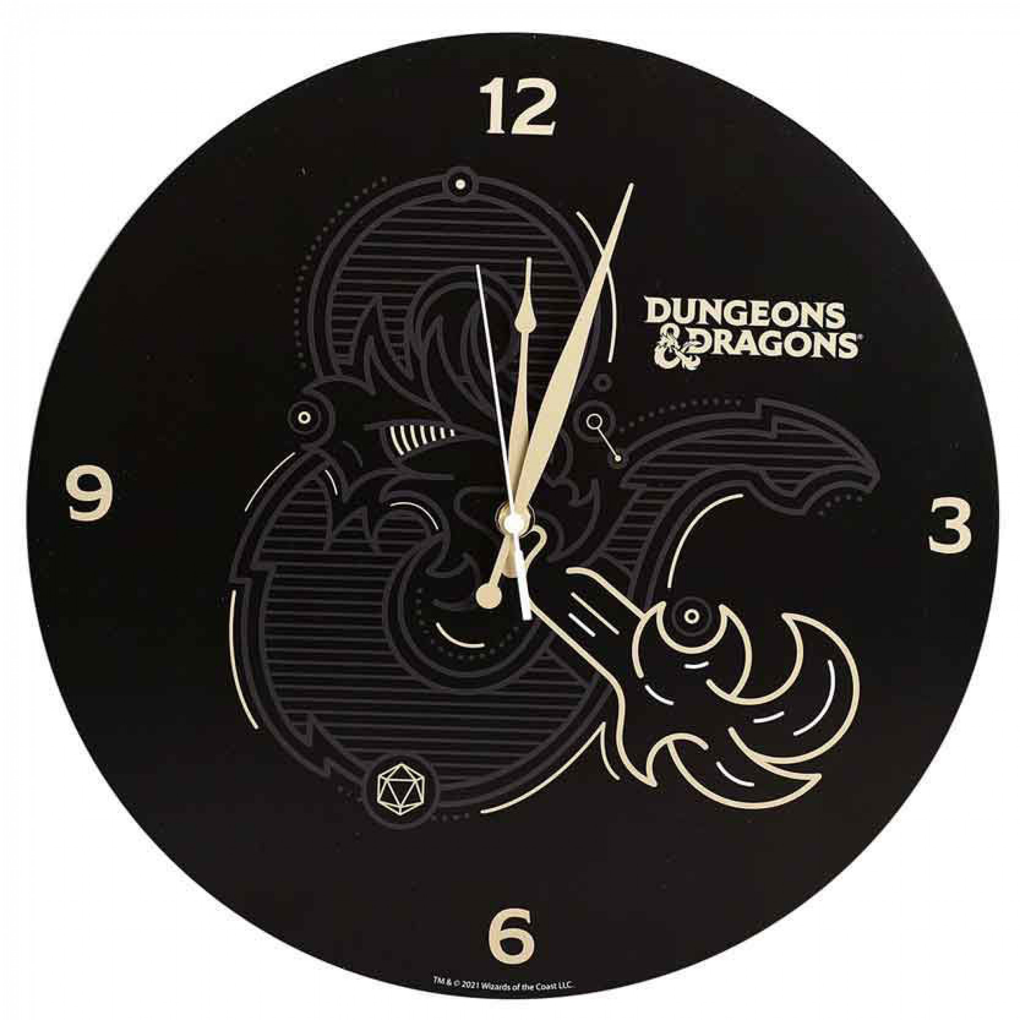 Dungeons & Dragons Wood Wall Clock