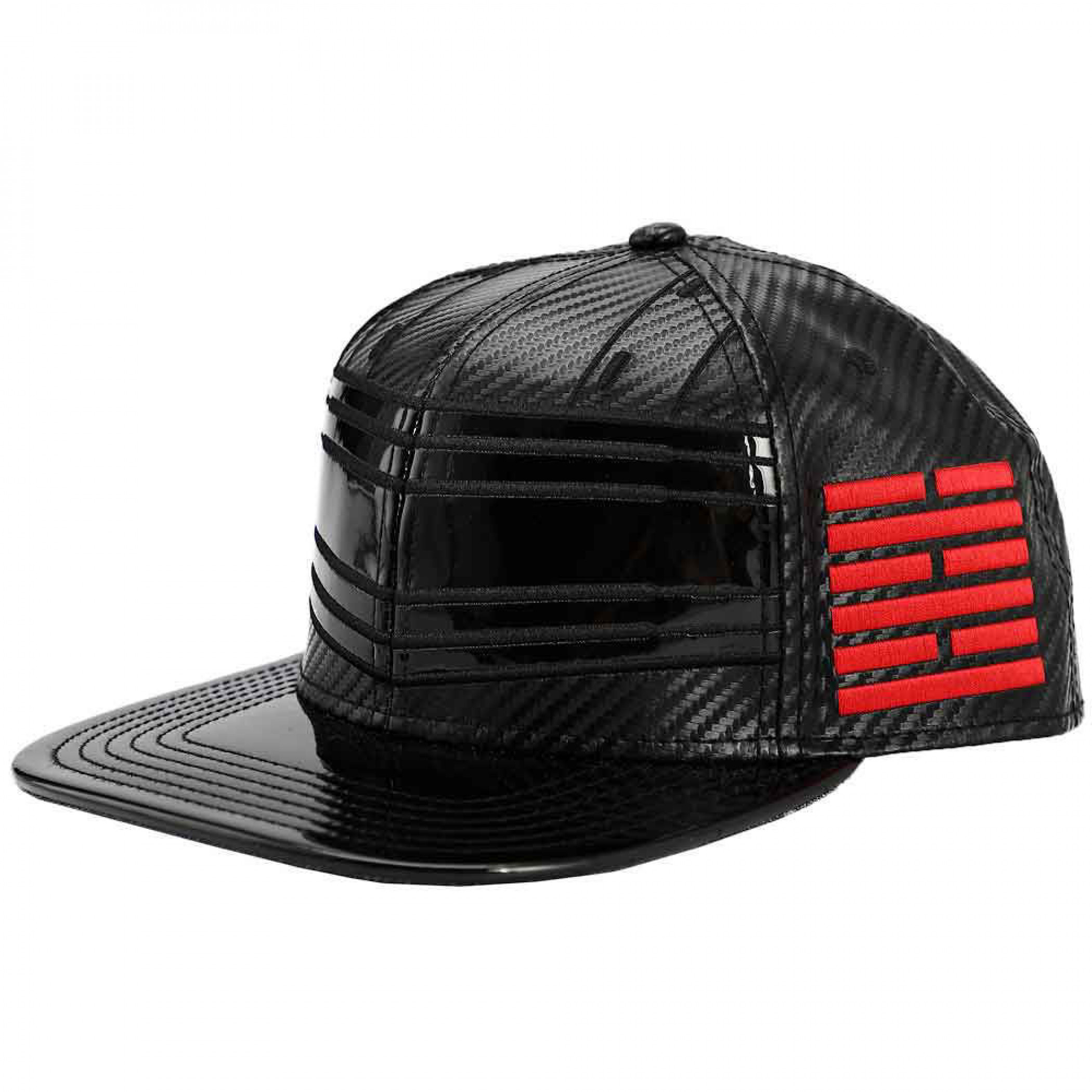 G.I. Joe Snake Eyes Cosplay Carbon Fiber Flat Bill Snapback Hat