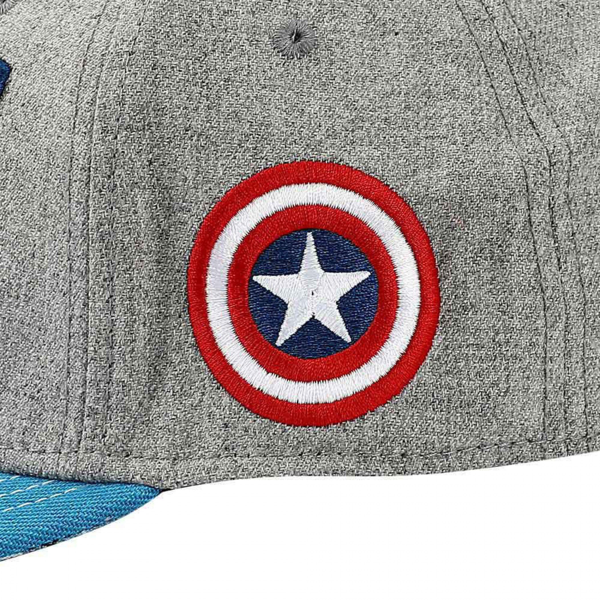 Captain America Embroidered Shield Patch Pre-Curved Snapback Cap