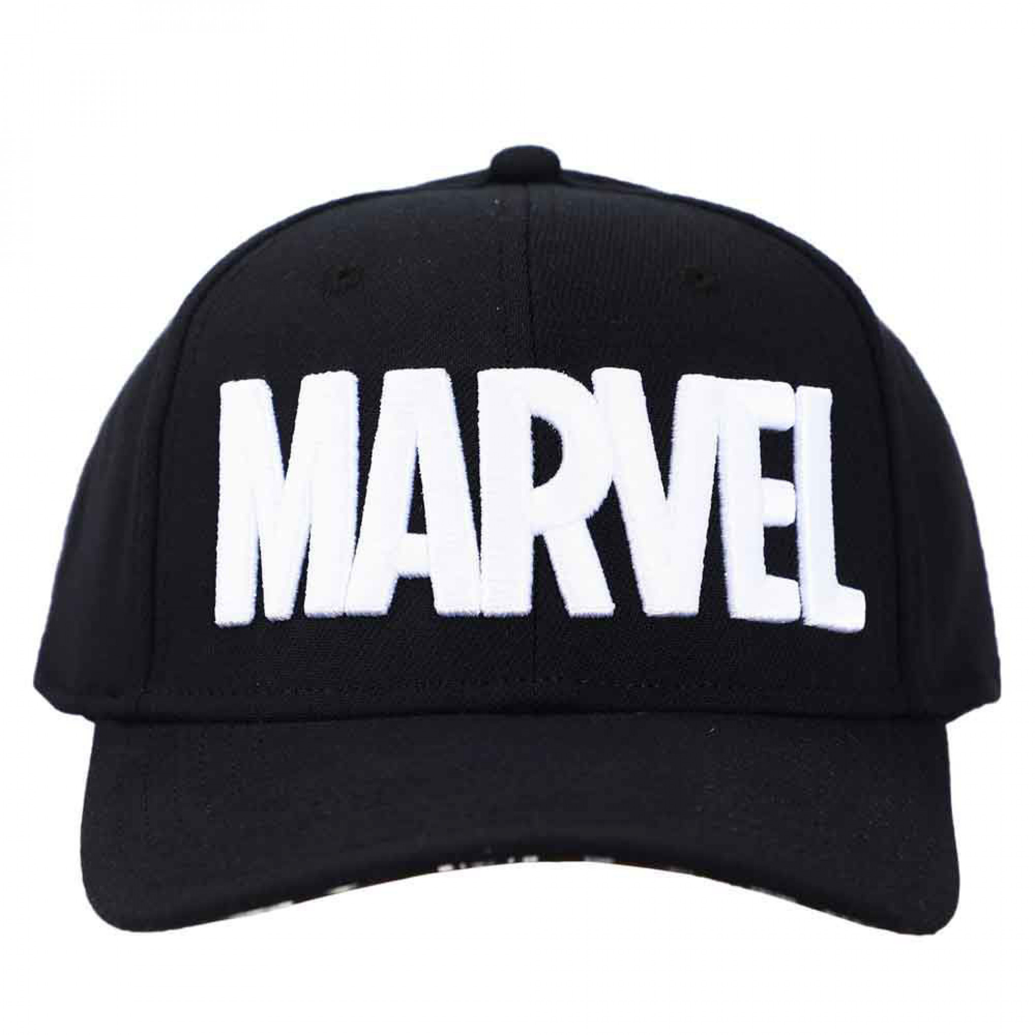 Marvel Logo Elite Flex Under Bill Print Adjustable Snapback