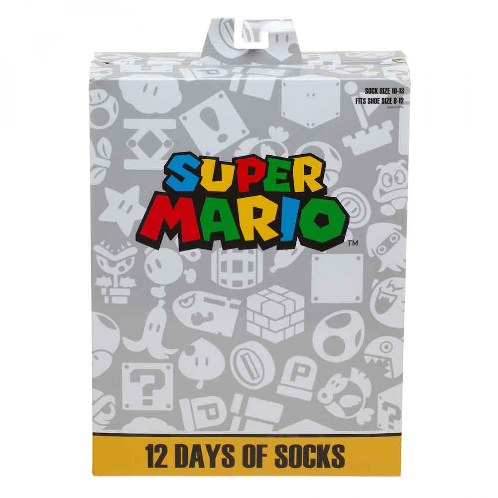 Super Mario Bros. 12 Days of Socks 12-Pair Pack of Socks