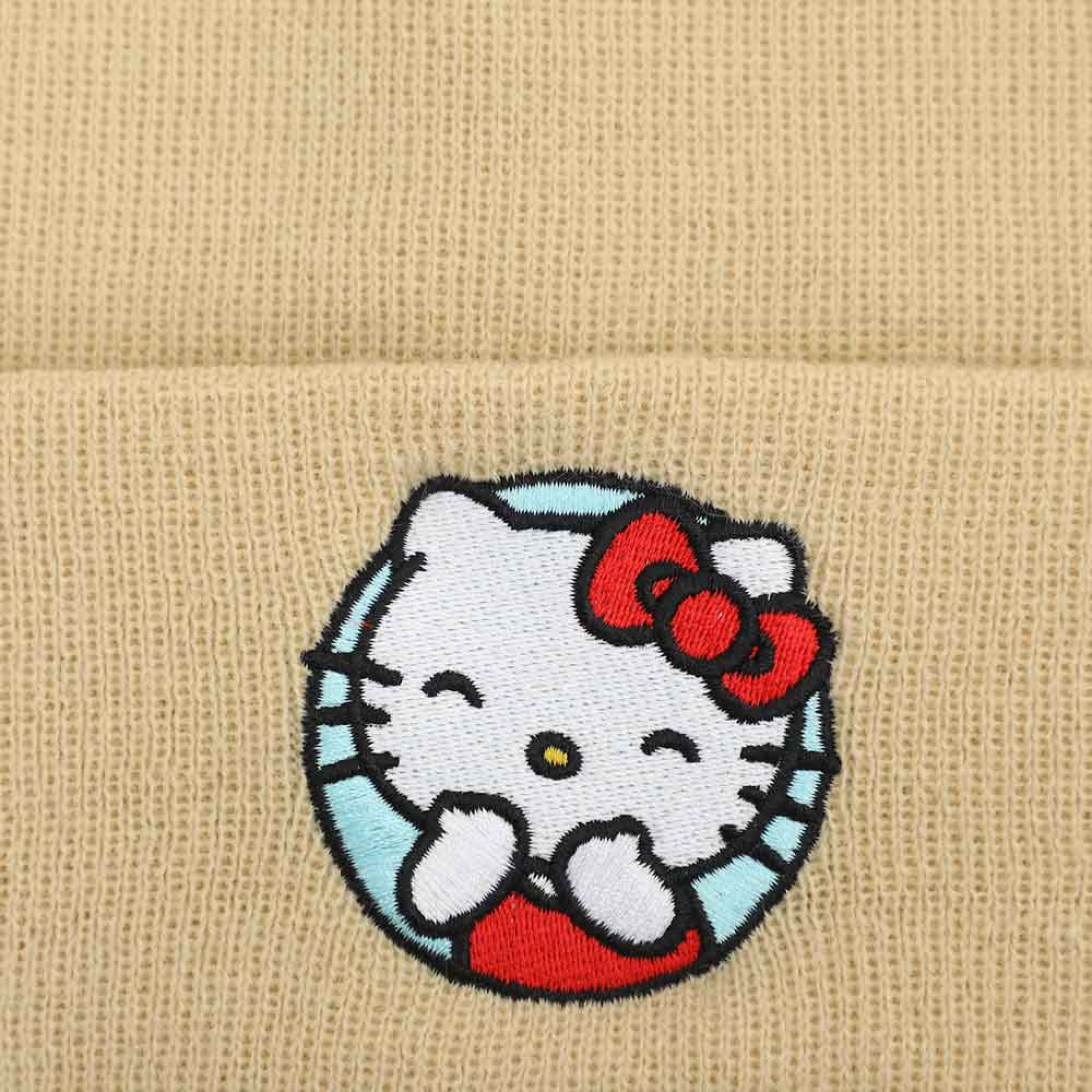 Hello Kitty Smiles Embroidered Tall Cuff Beanie