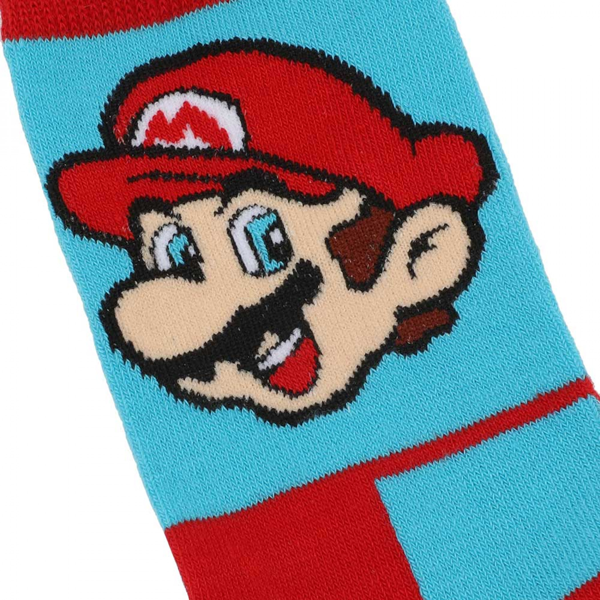 Super Mario Icons Checkered 5-Pair Pack of Women's Crew Socks