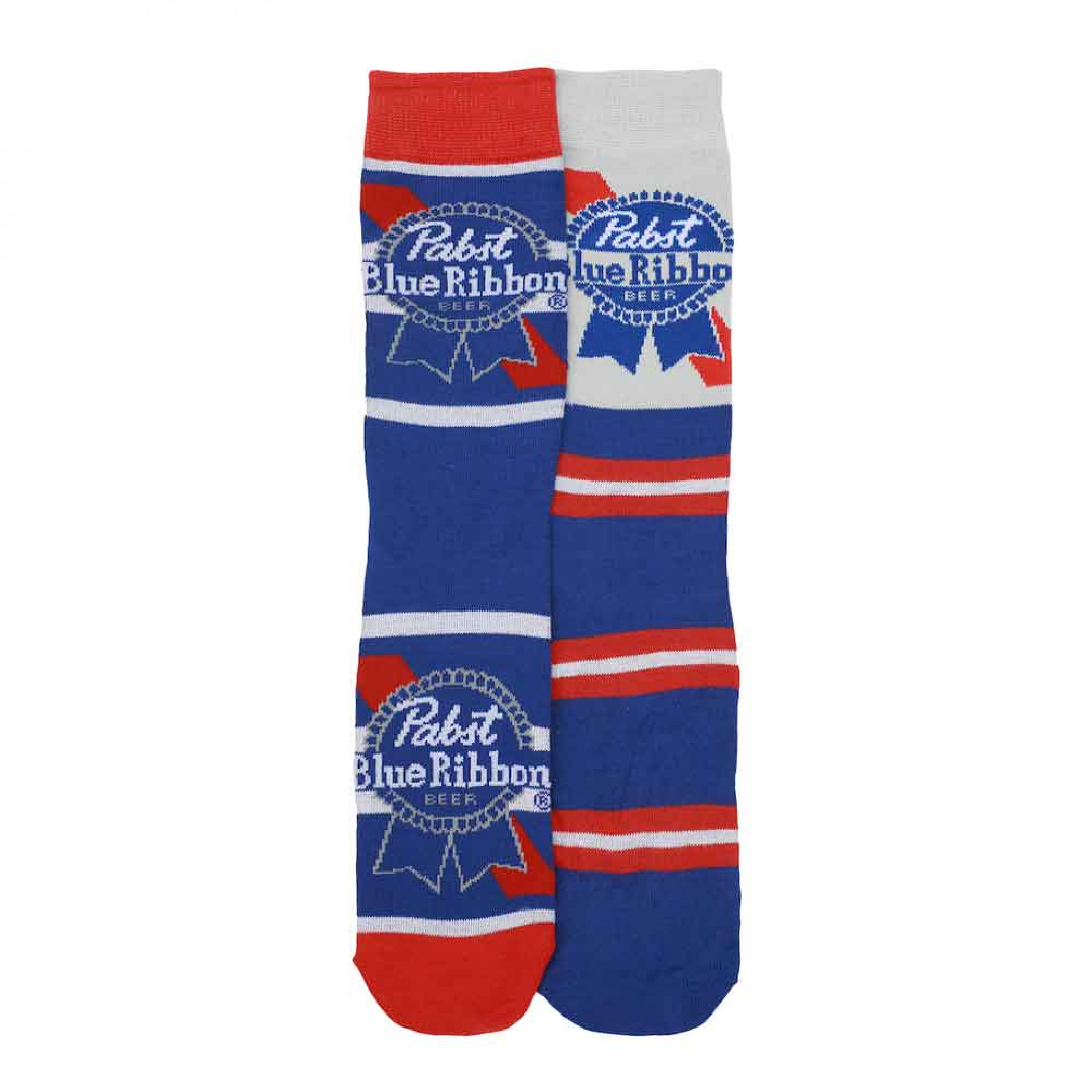 Pabst Blue Ribbon 2-Pairs of Crew Socks in Beer Can Set