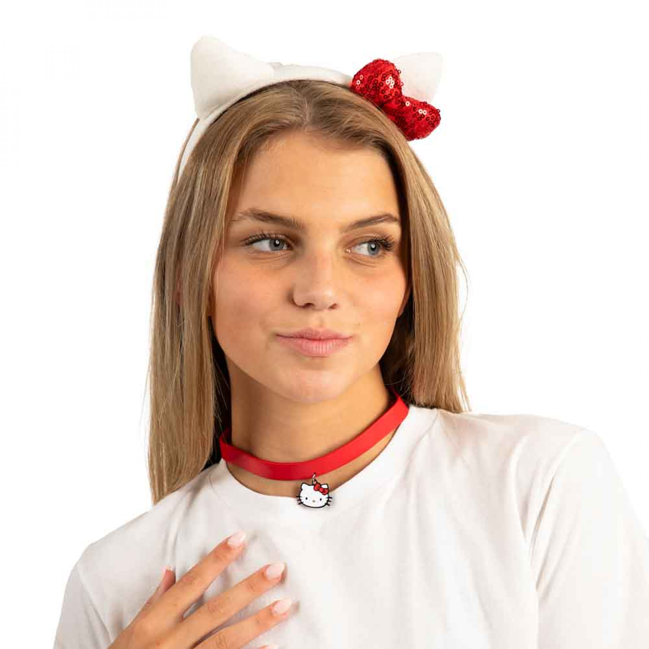 Hello Kitty Cosplay Choker and Headband Set