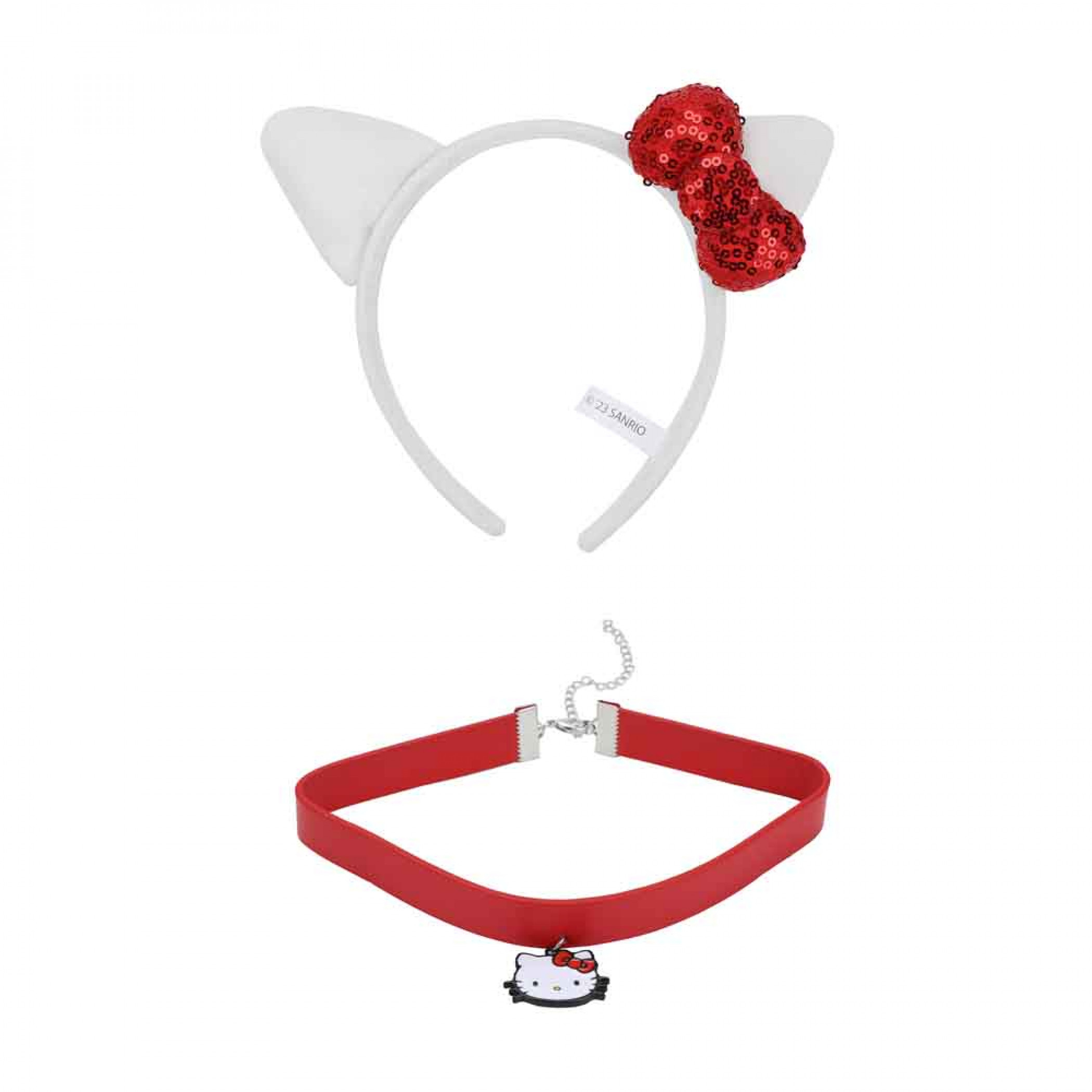 Hello Kitty Cosplay Choker and Headband Set