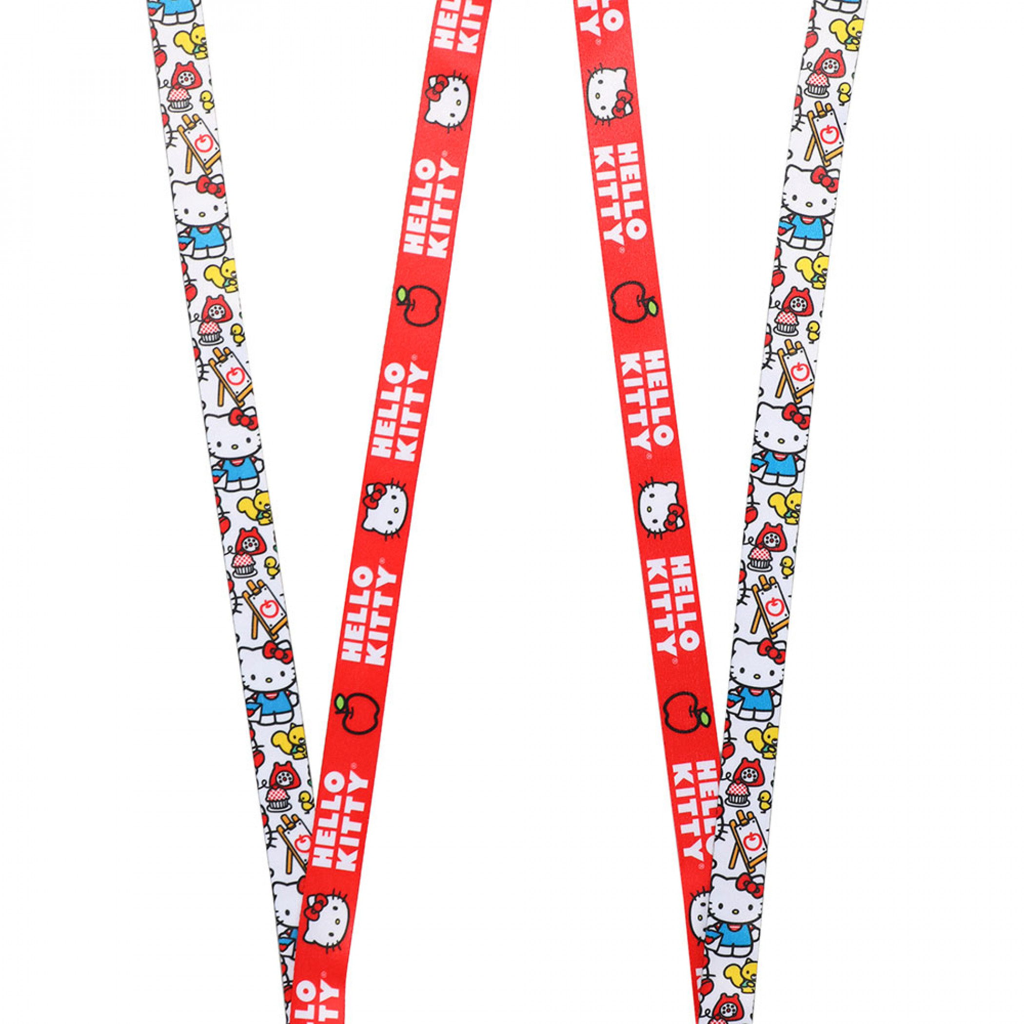 Hello Kitty Collage Lanyard w/ Rubber Charm