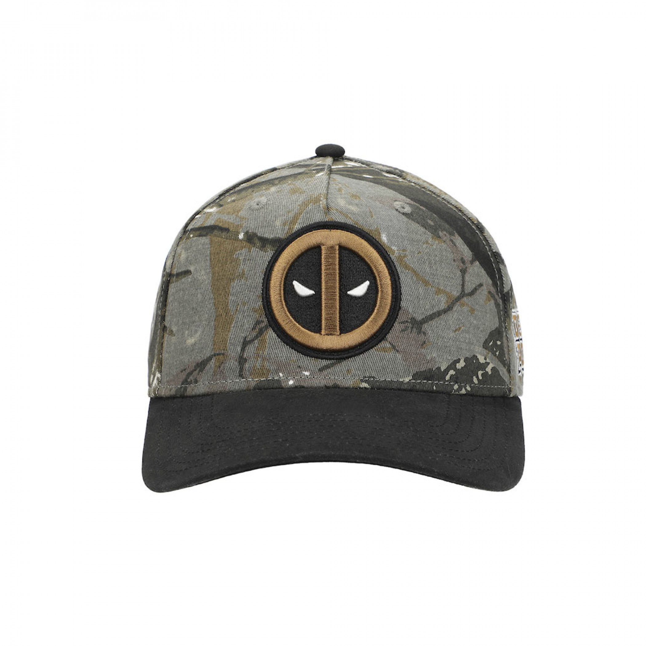 Deadpool Camo Logo Snapback Hat