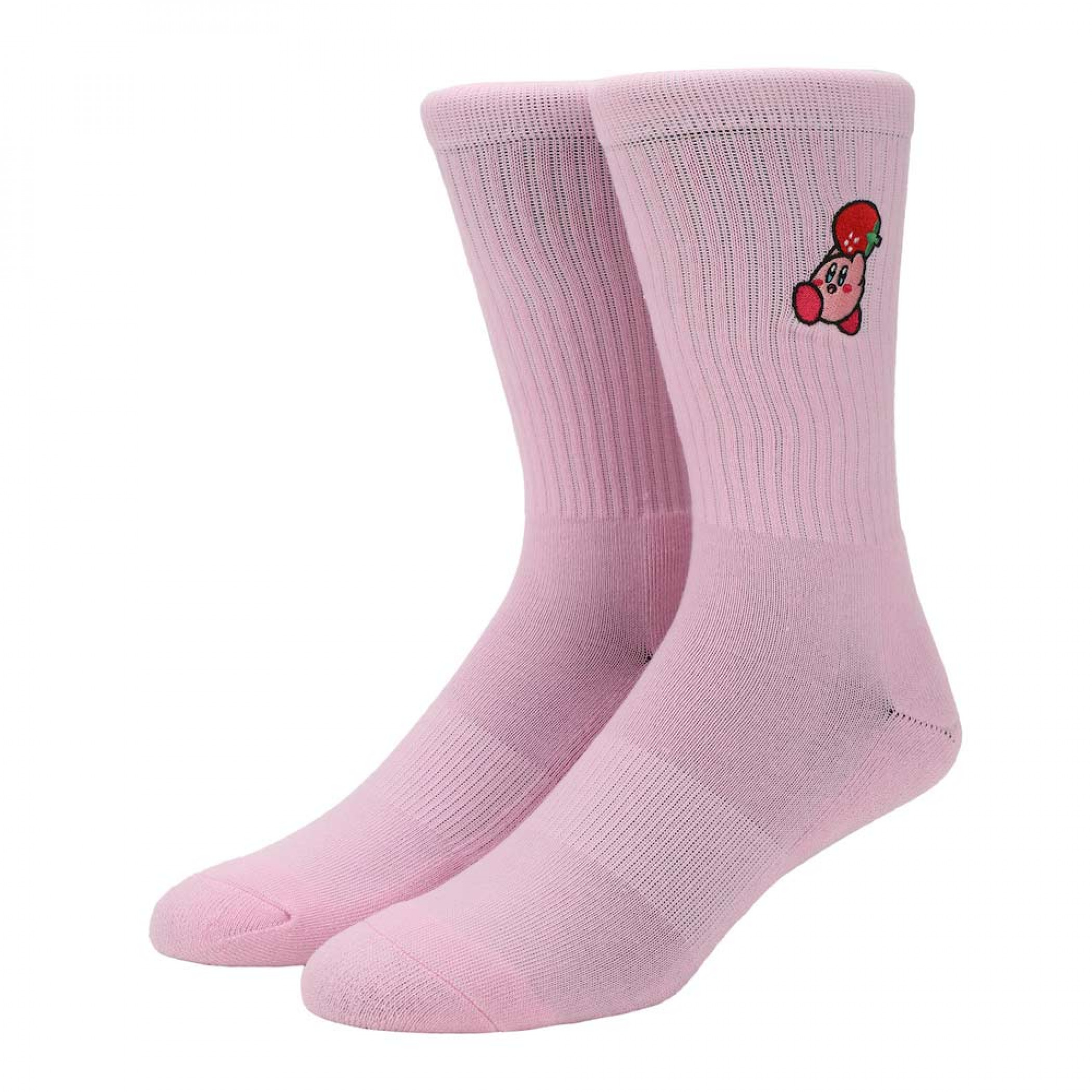 Kirby Strawberry Pink Crew Socks