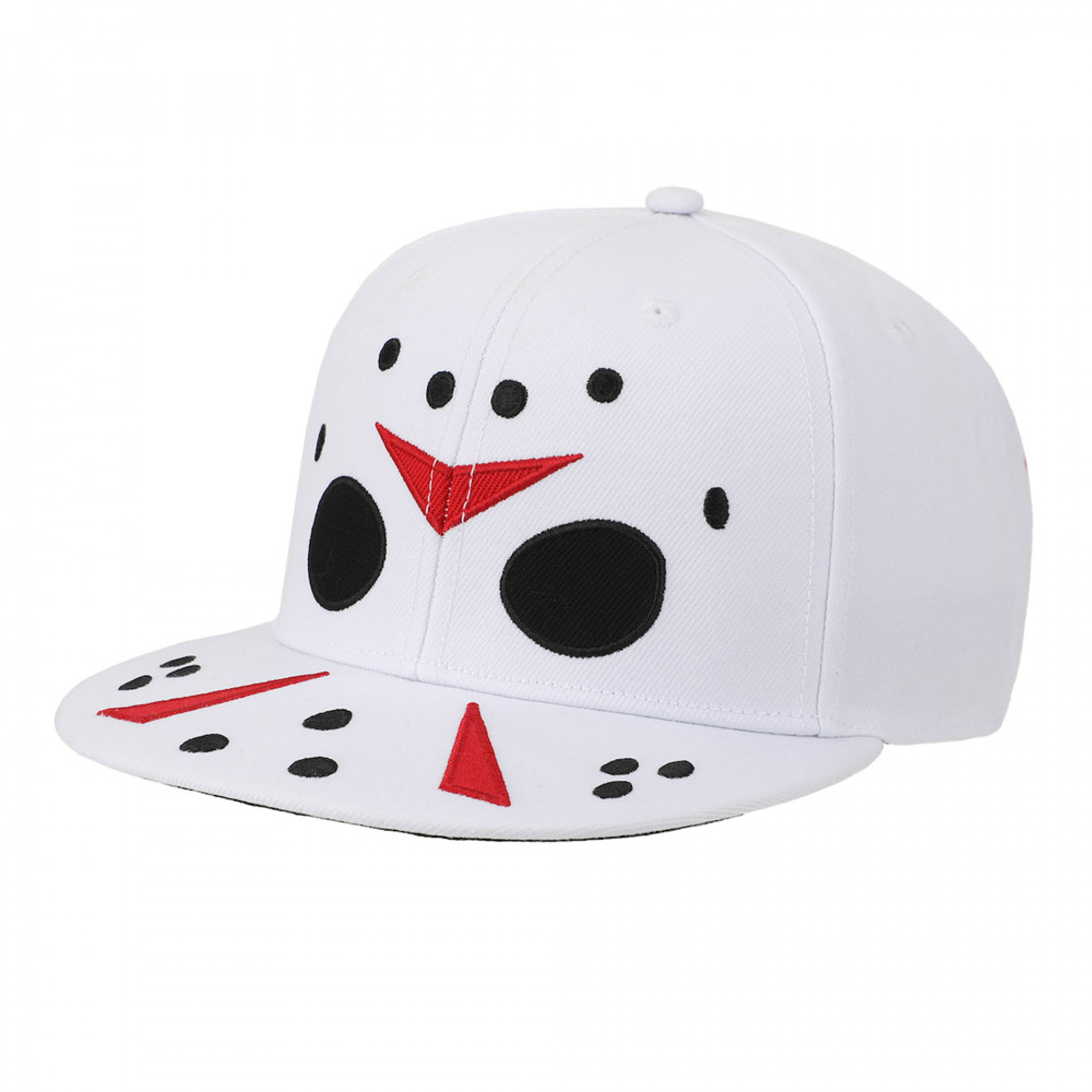 Friday the 13th Jason Bigface Flatbill Snapback Hat w/Blood