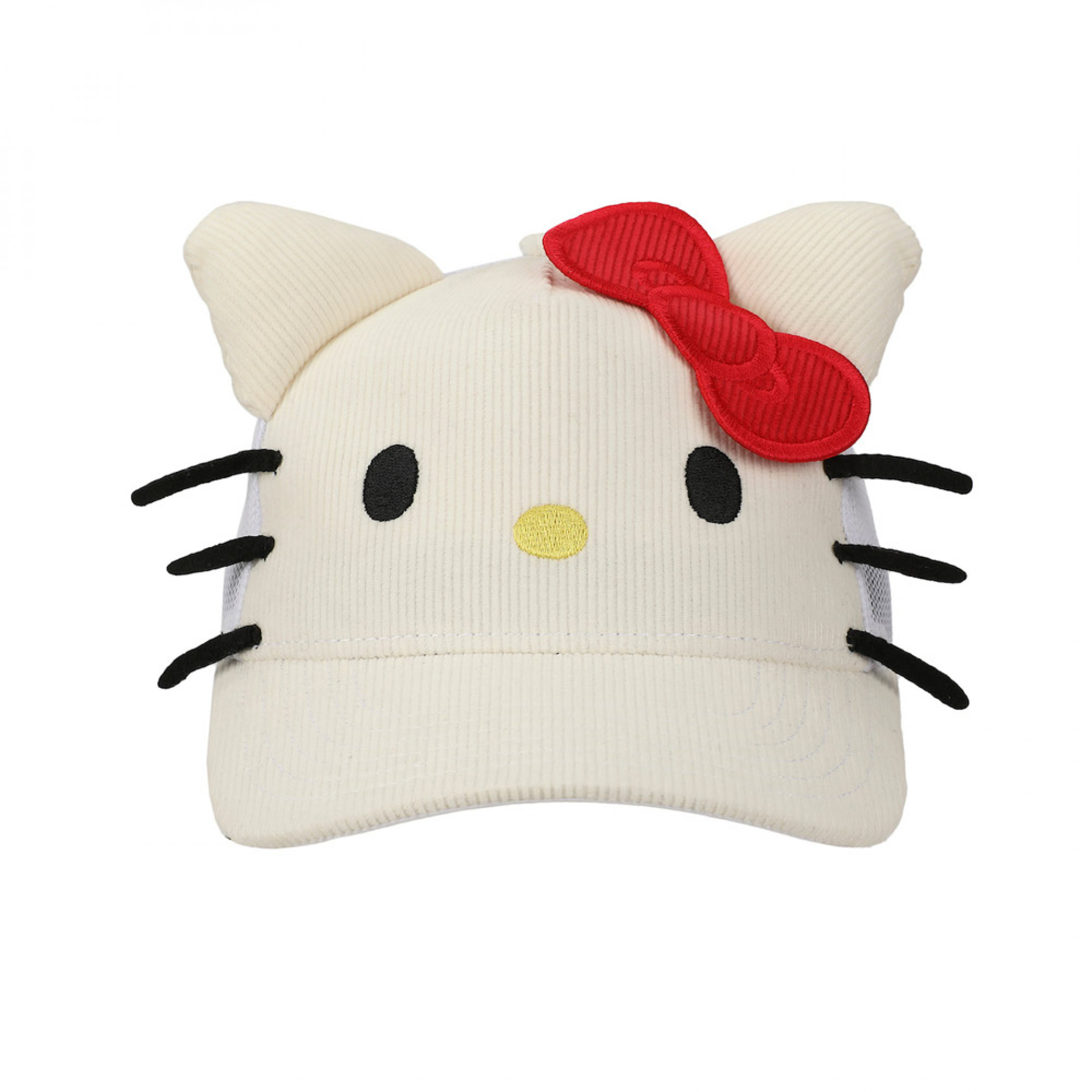 Hello Kitty Corduroy Big Face Snapback Hat