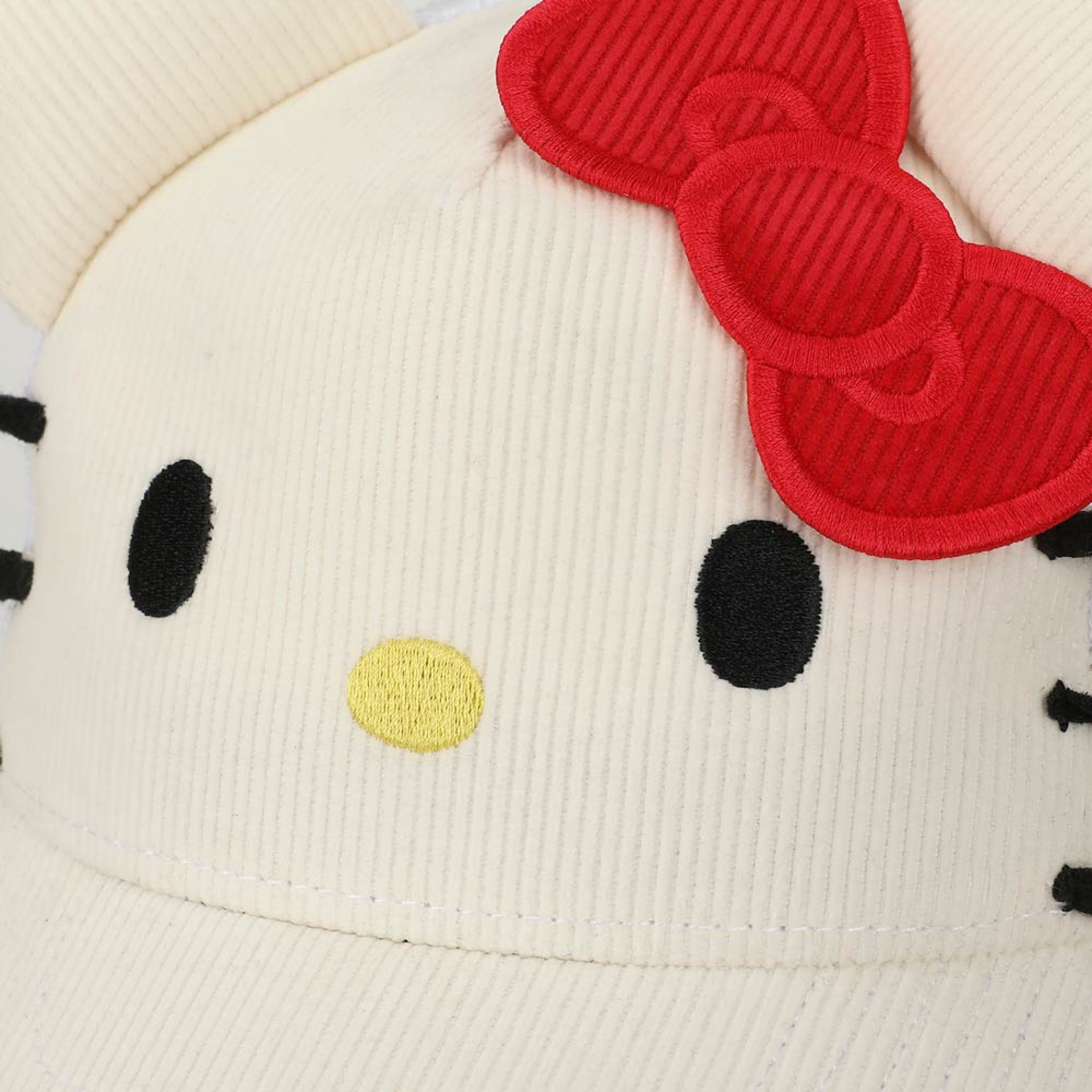 Hello Kitty Corduroy Big Face Snapback Hat