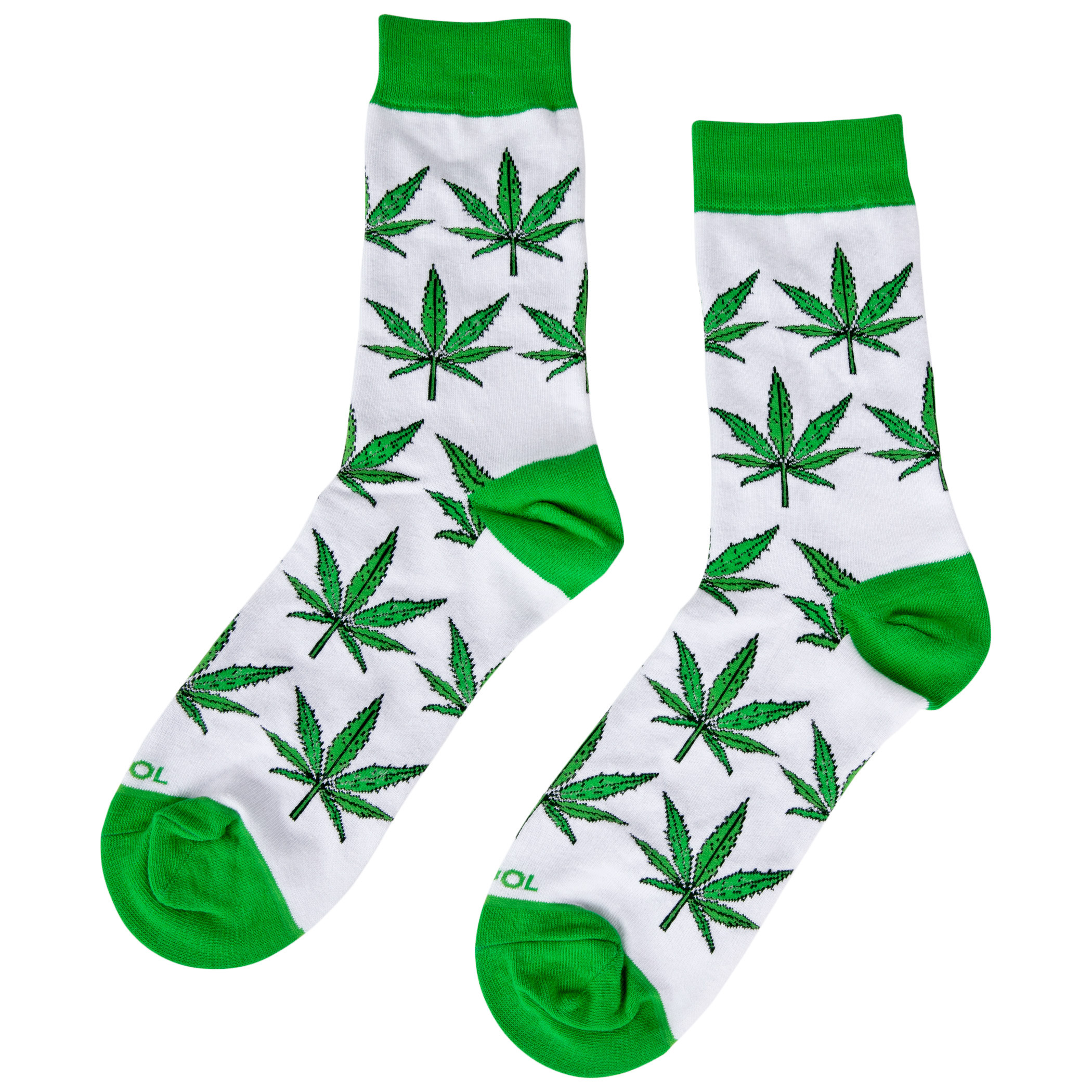 The Herb Leaves All Over Print Folded Crew Socks