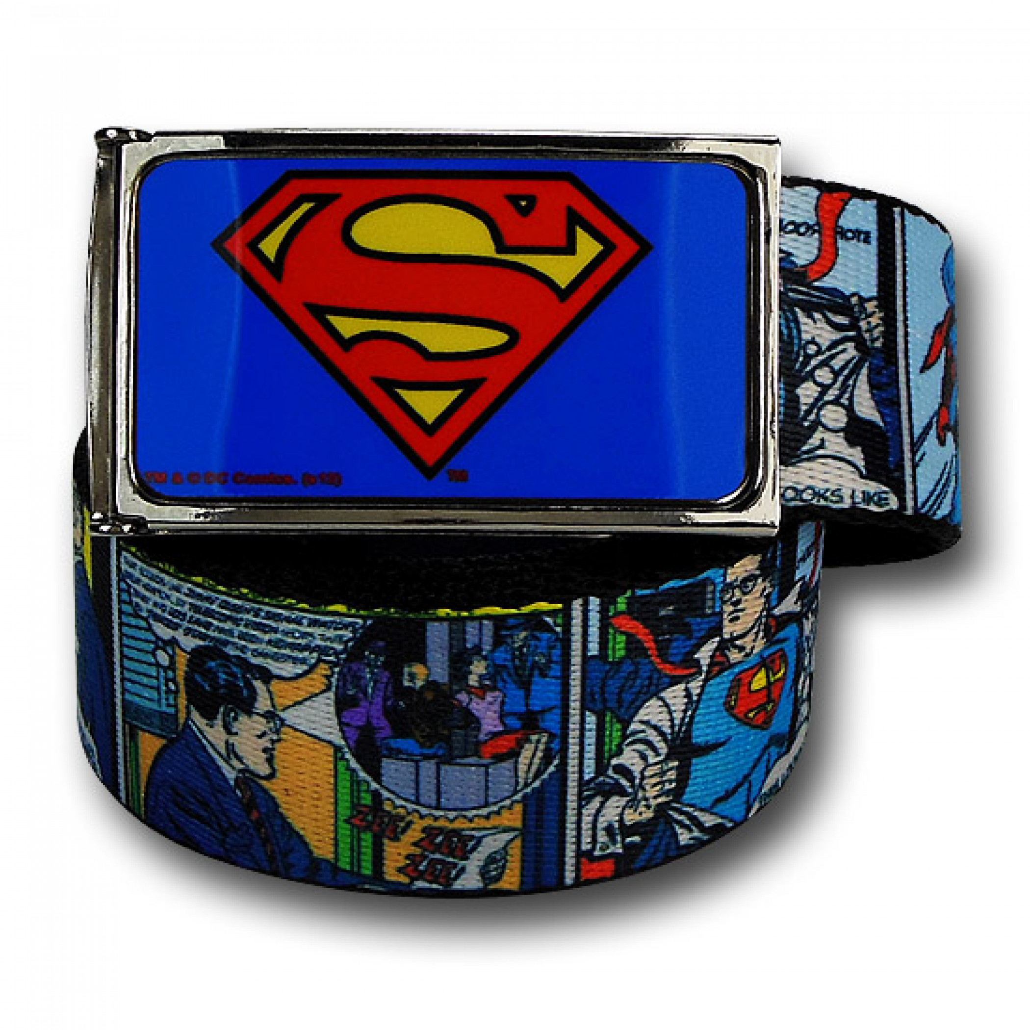 Superman Retro Comic Panels Classic Adult Web Belt