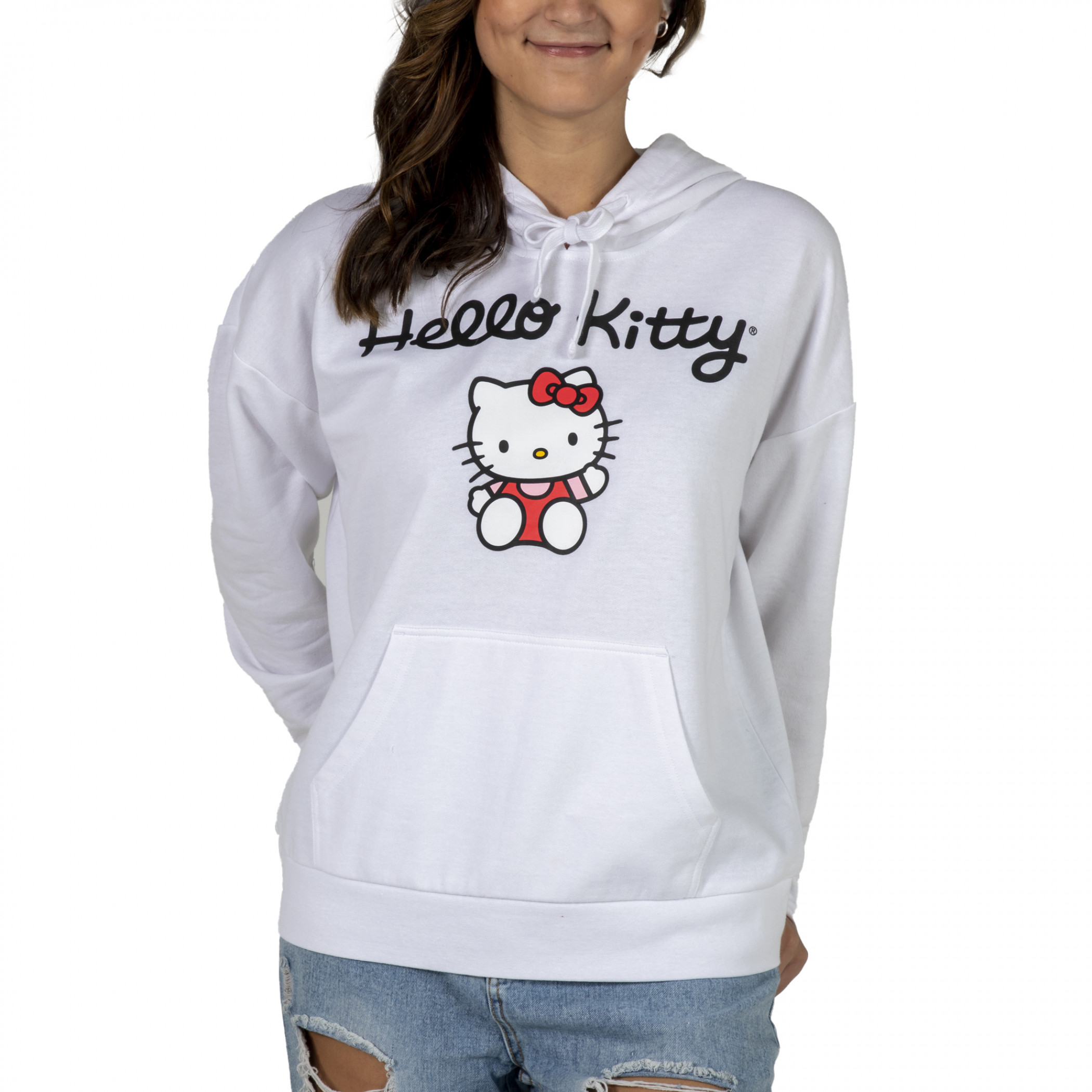 Hello Kitty Cosplay Pullover Hoodie with Ears