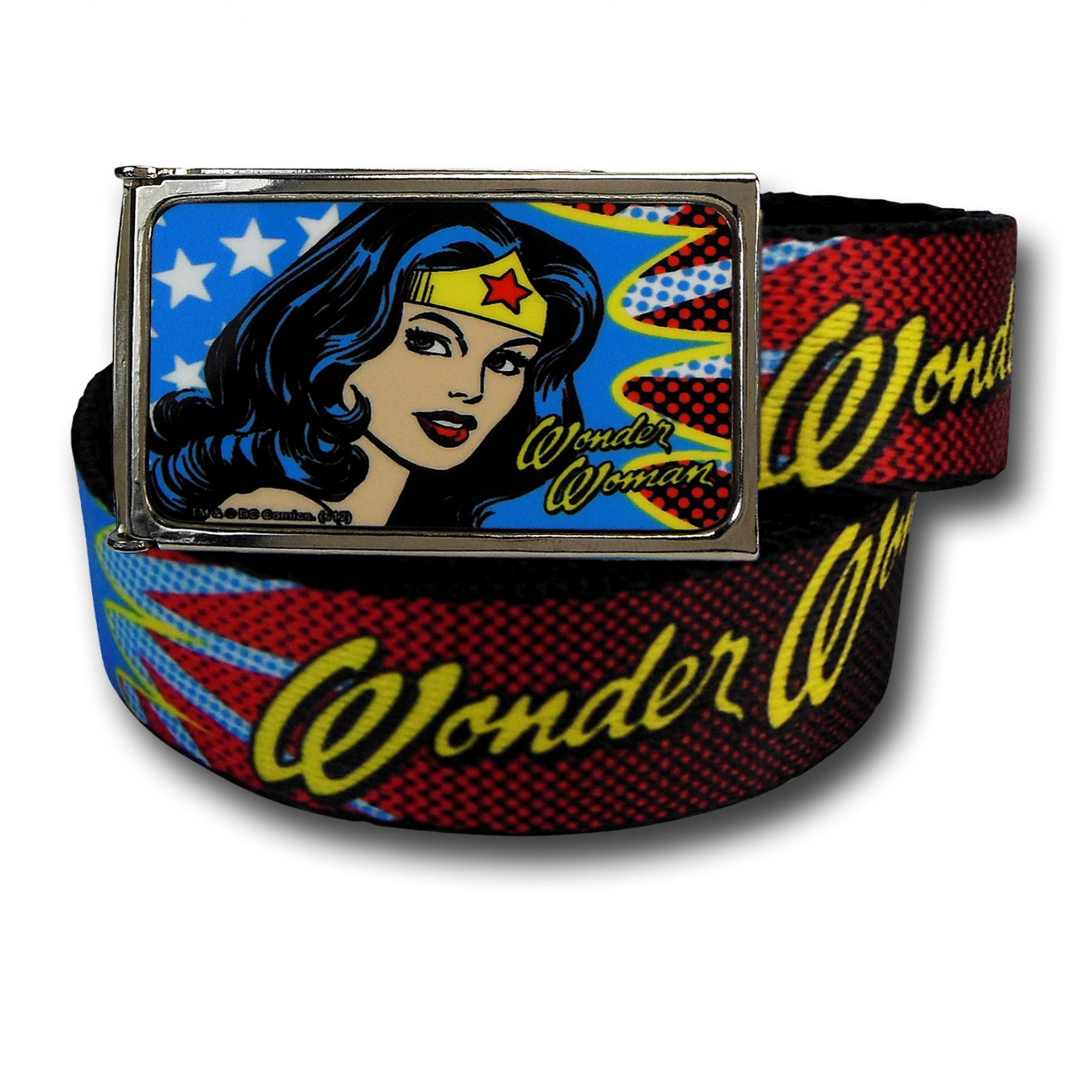Wonder Woman Shoulder Glance and Stars Kids Web Belt