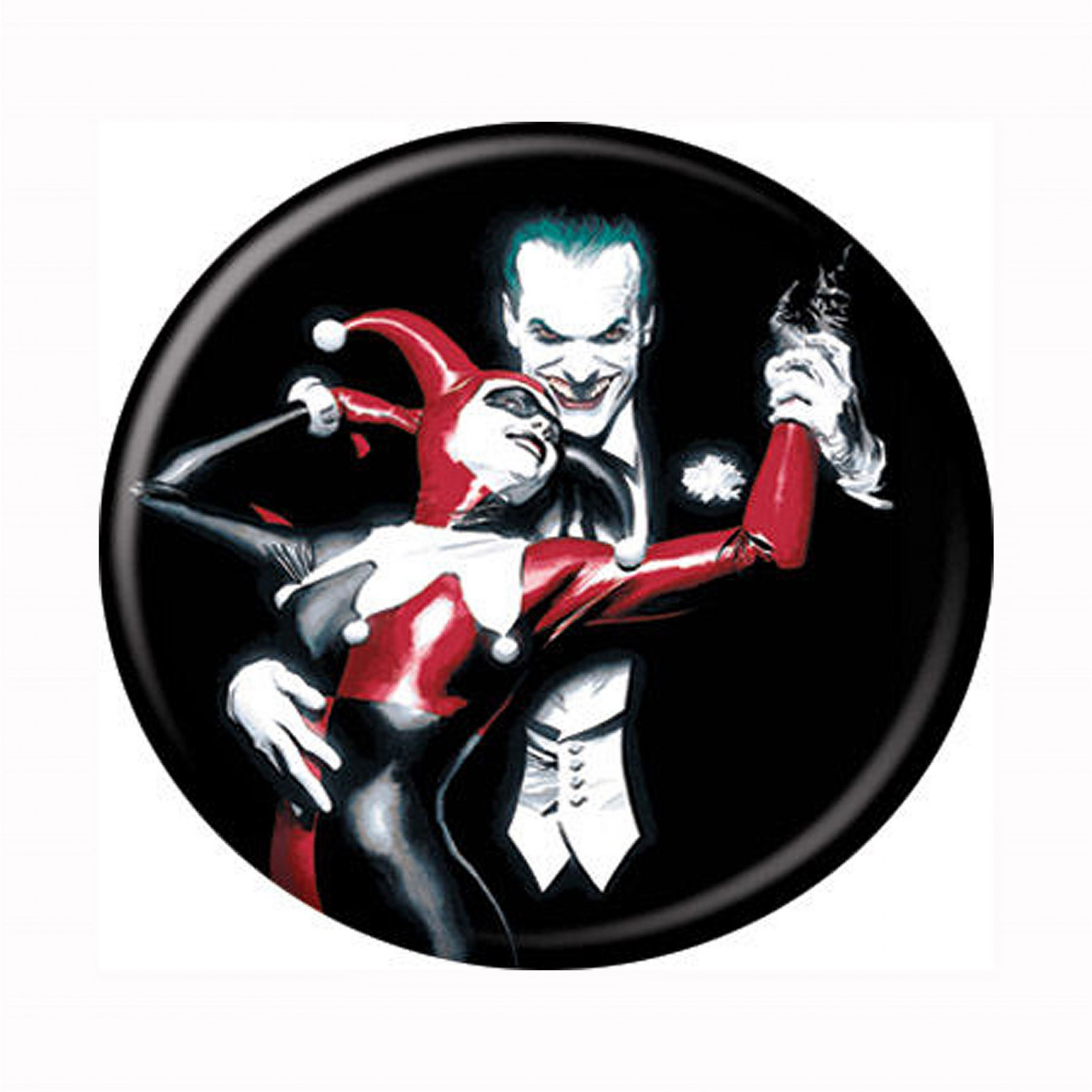 Joker and Harley Quinn Alex Ross Button