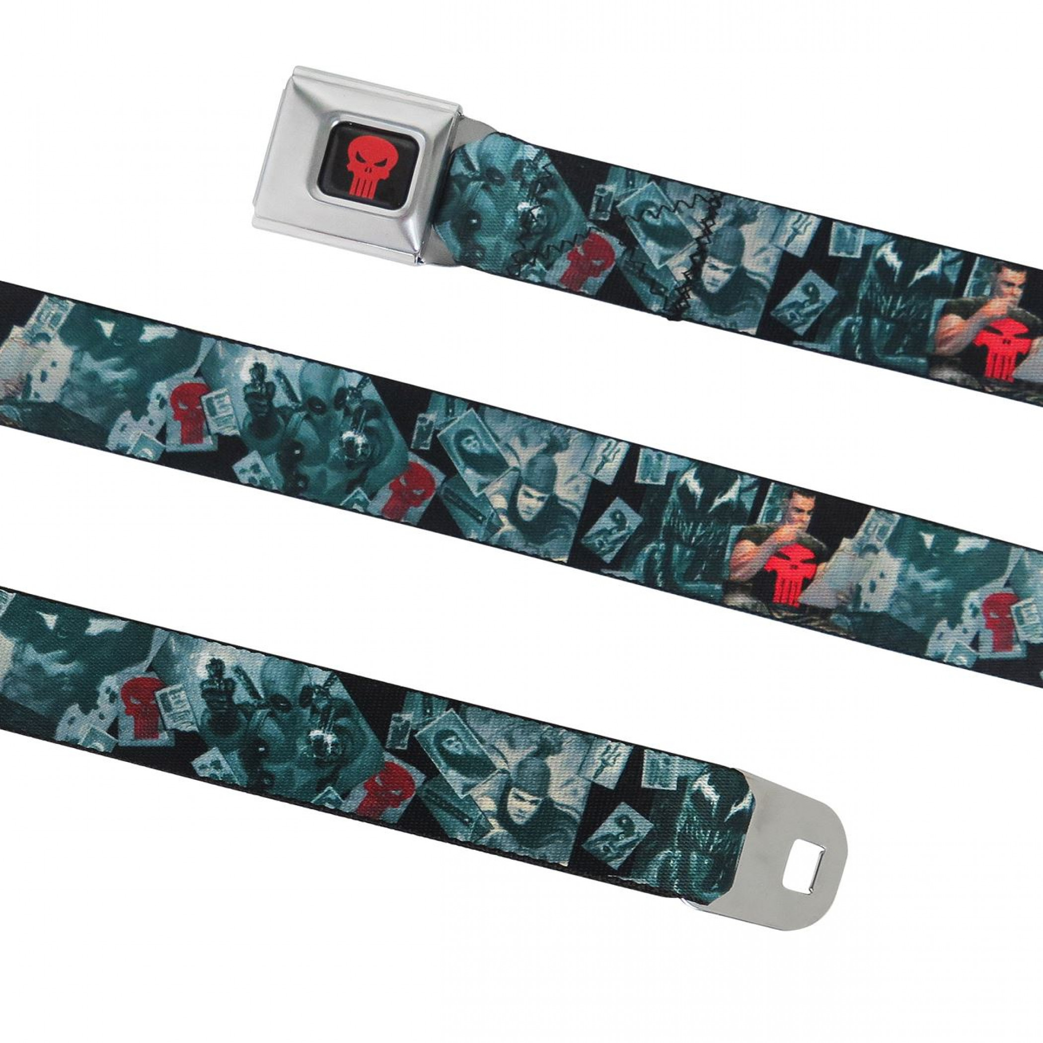 Punisher Frank Castle Red Symbol Seatbelt Belt