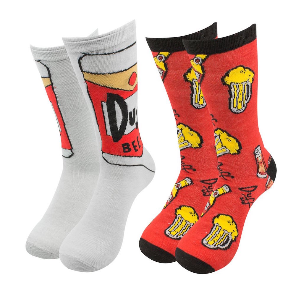 Duff Beer 2-Pack Crew Socks