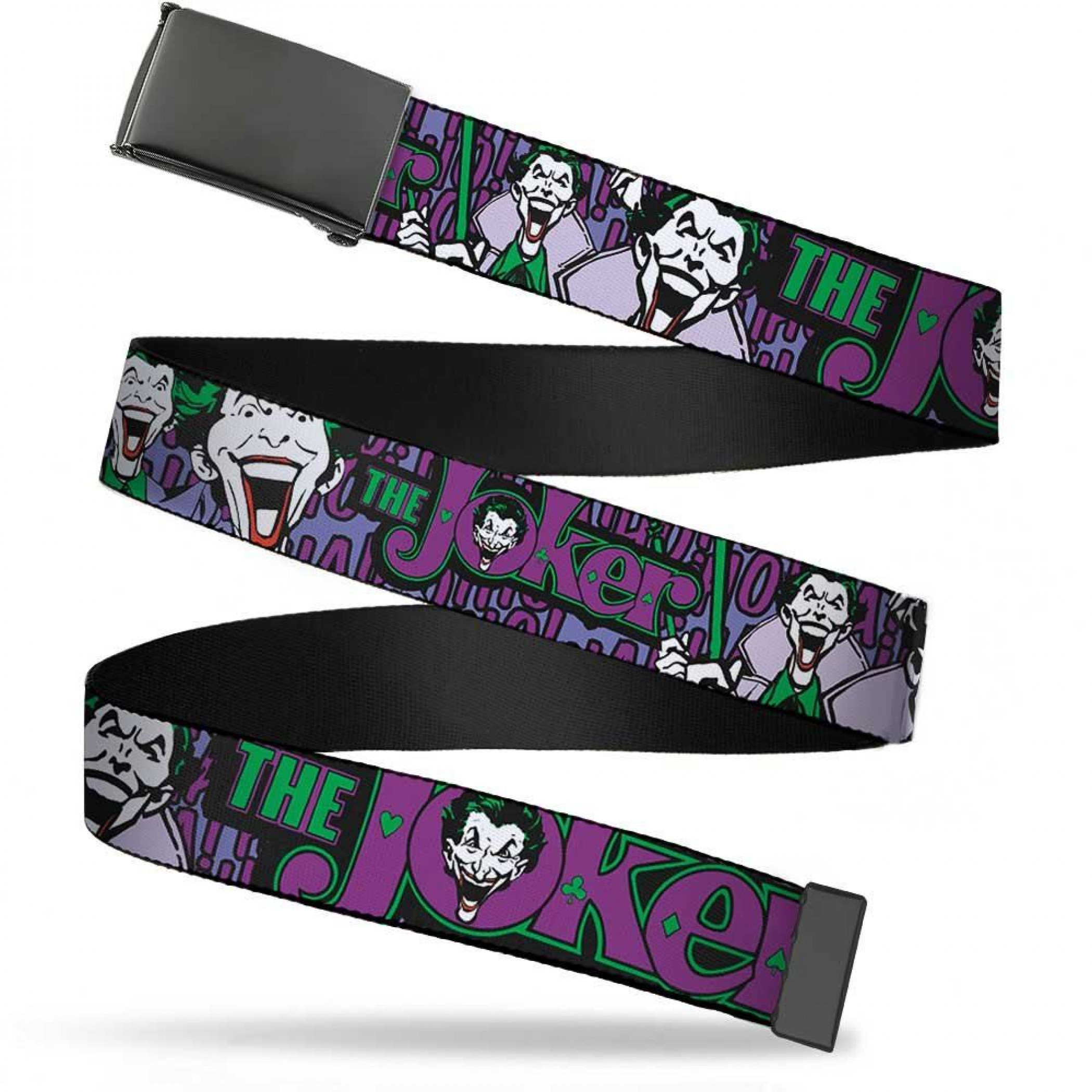 Joker Classic Logo and Laughter 1in Web Belt