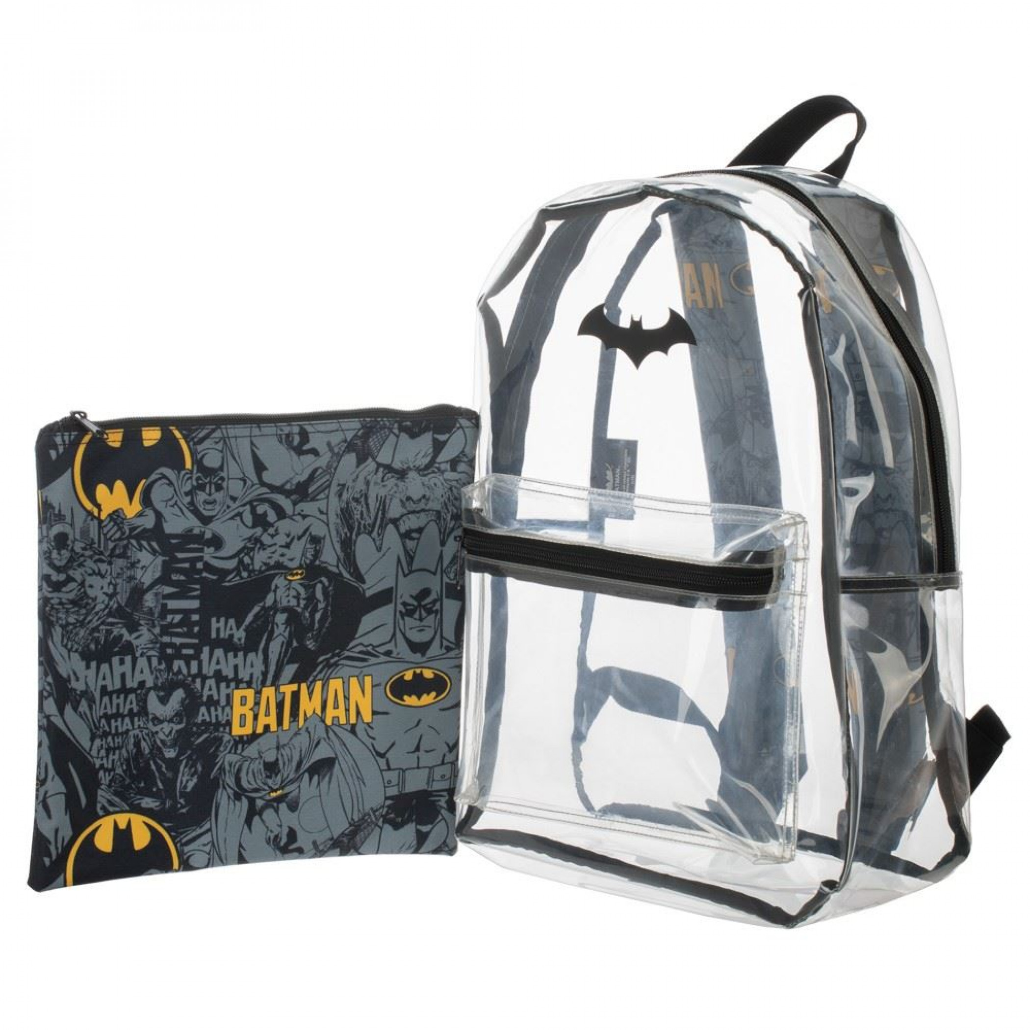 DC Comics Batman Clear with Removable Pouch Backpack