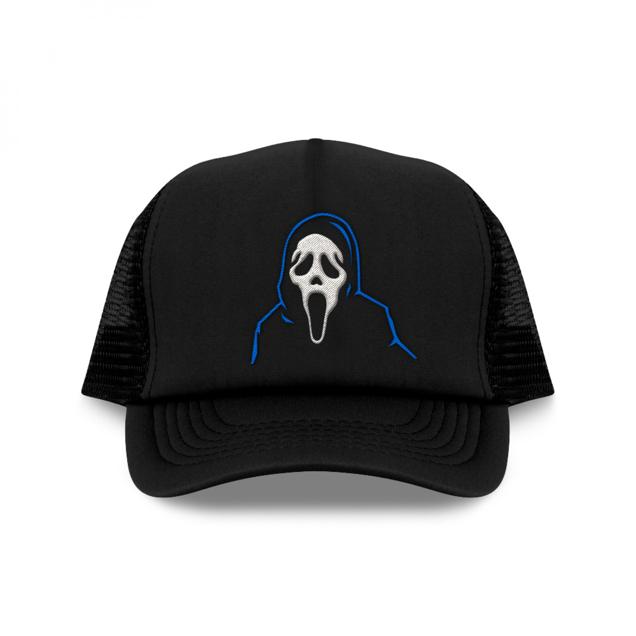 Ghostface Cape and Mask Embroidered Logo Trucker Hat