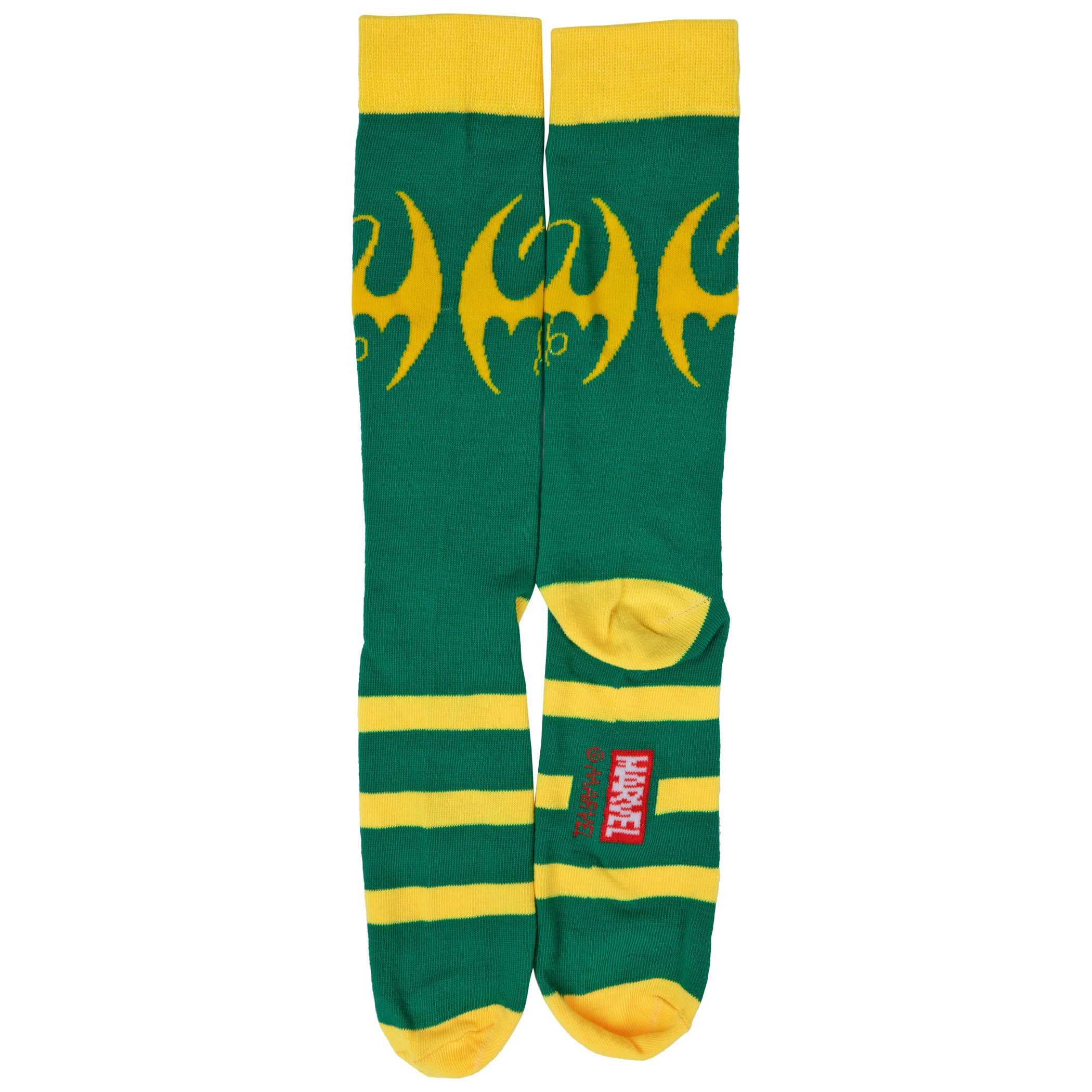 Marvel Iron Fist Dragon Symbol Crew Socks