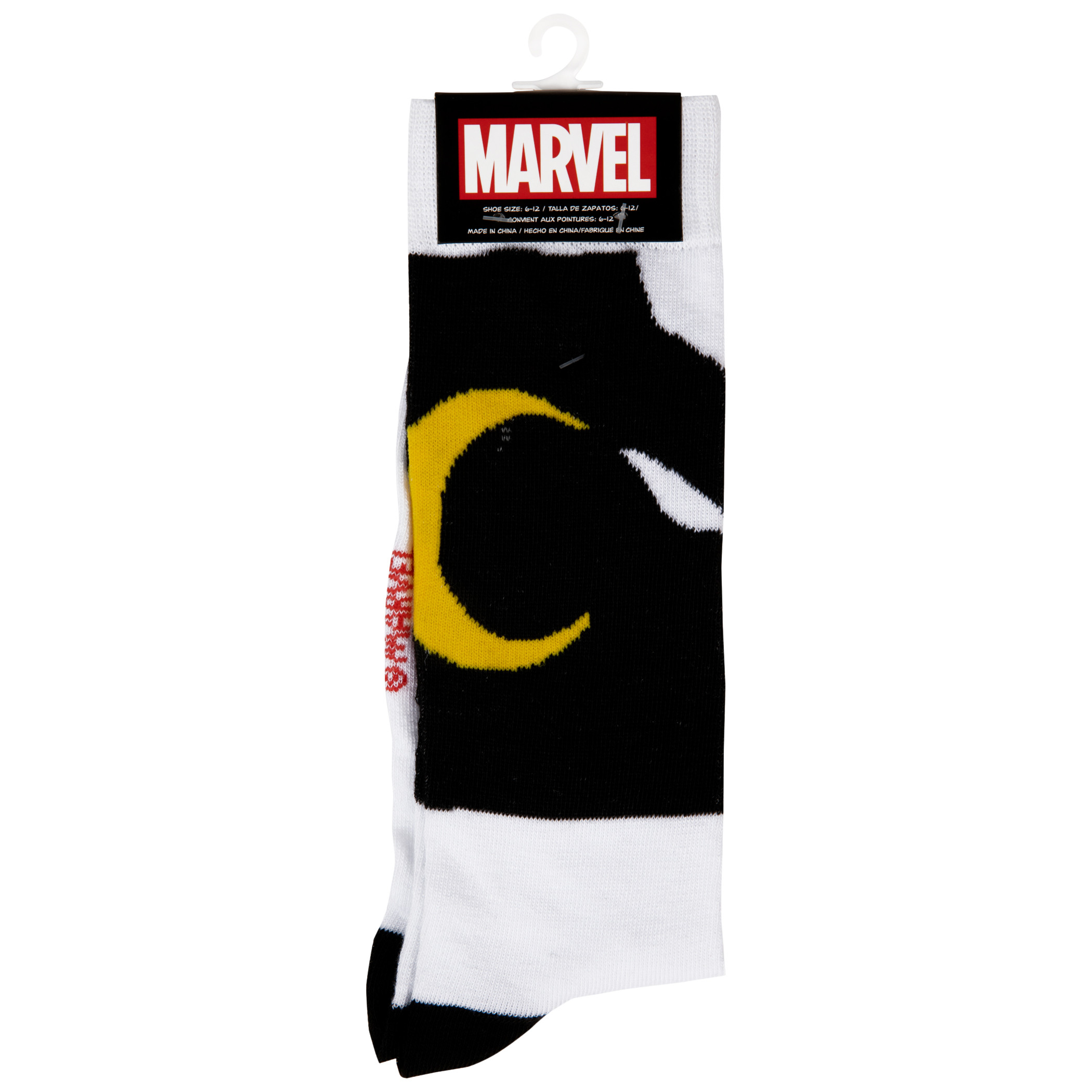 Moon Knight Costume Symbol Crew Socks