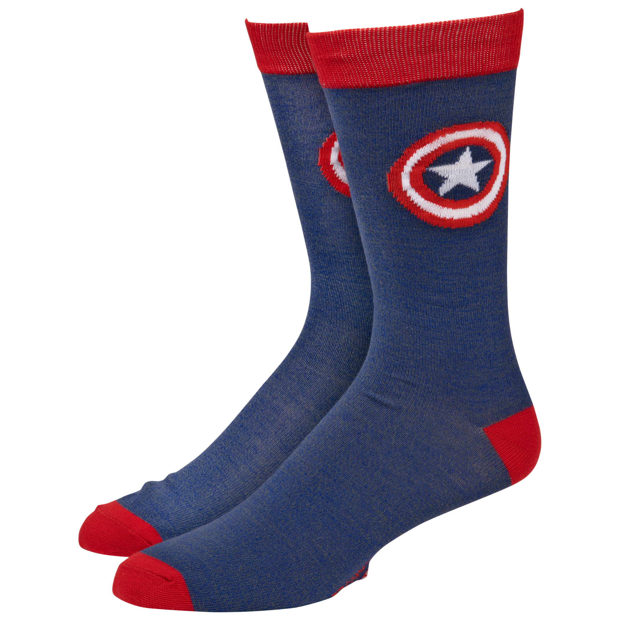 Captain America Classic Shield Symbol Crew Socks