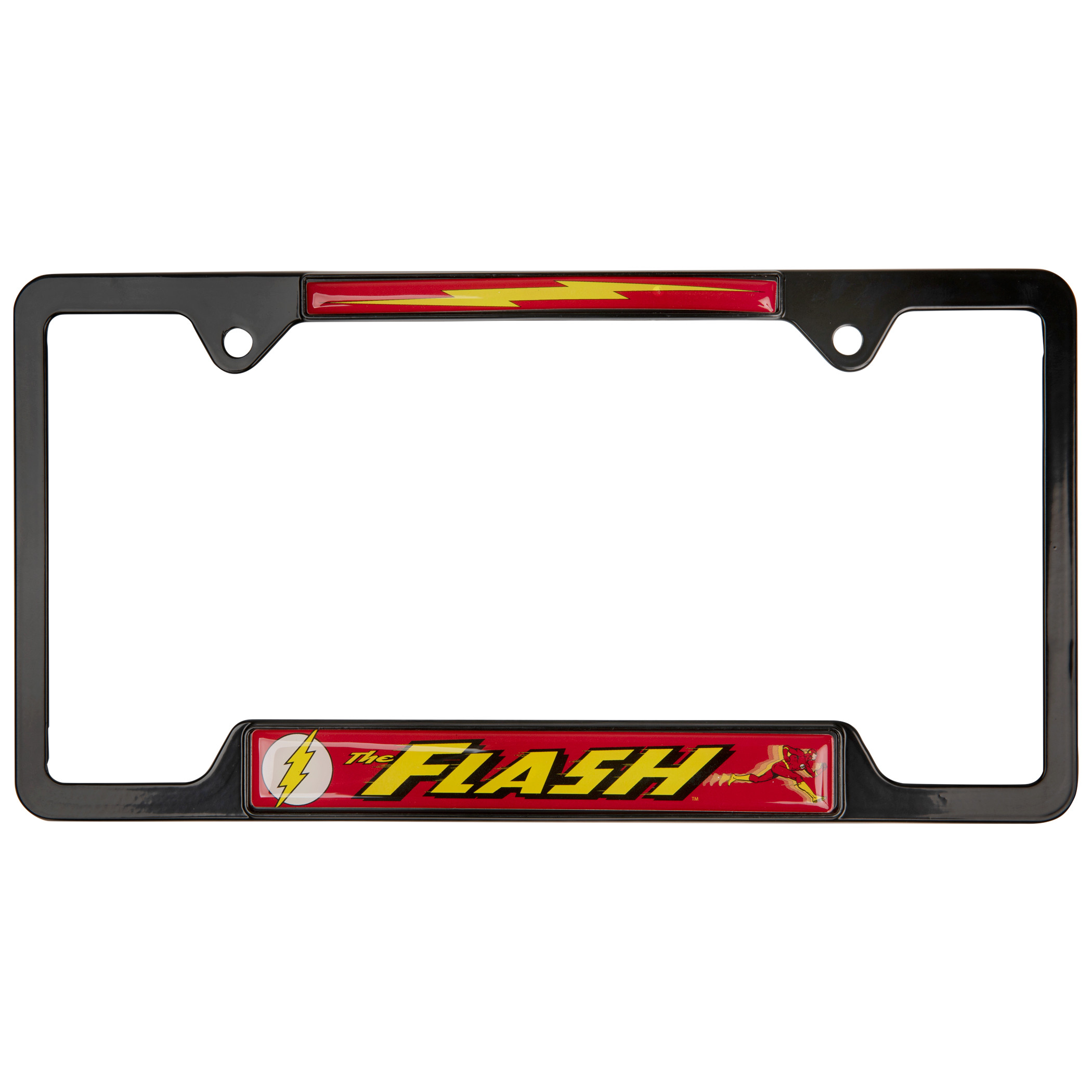 The Flash Open Black License Plate Frame by Elektroplate