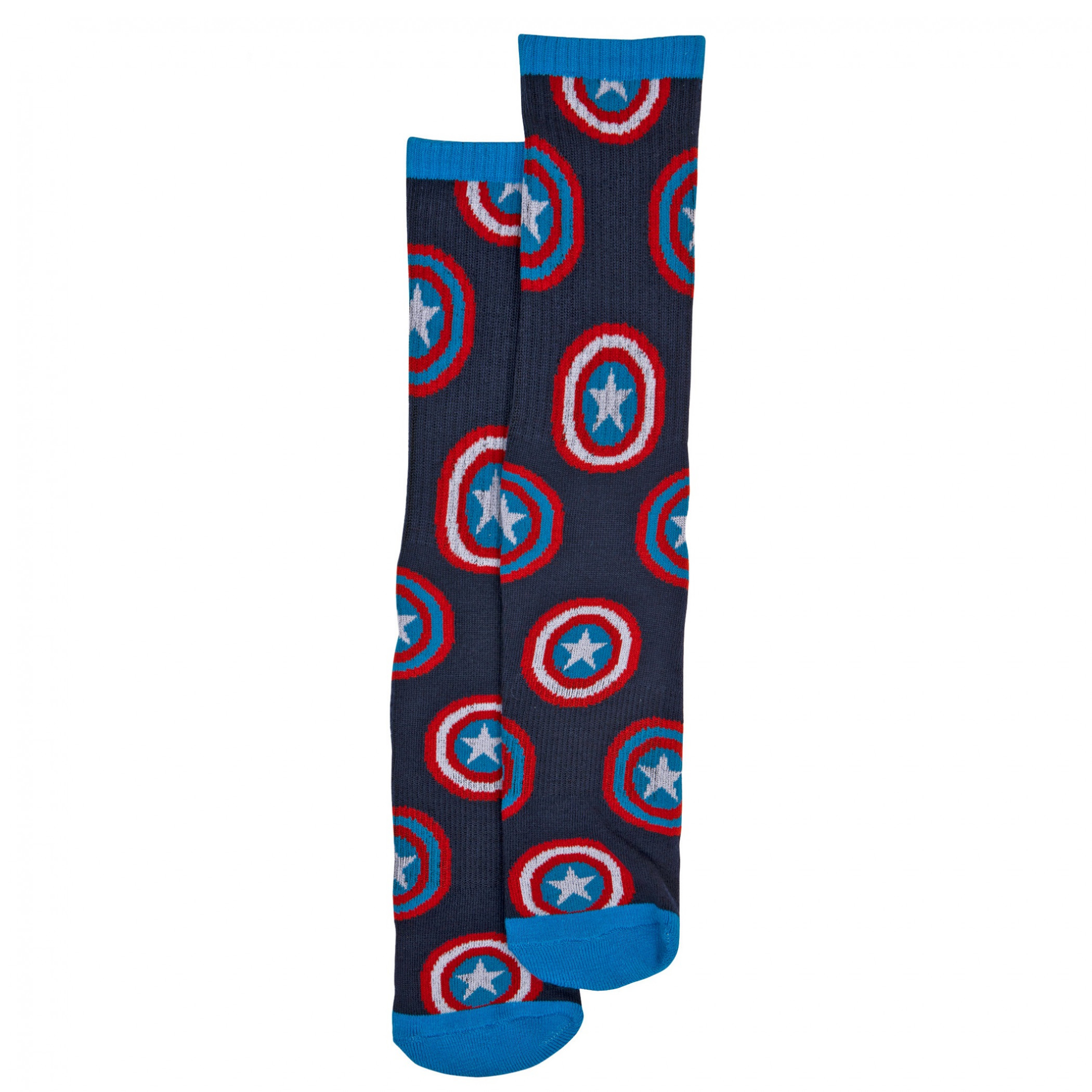 Captain America Shield Symbols Repeating Athletic Socks