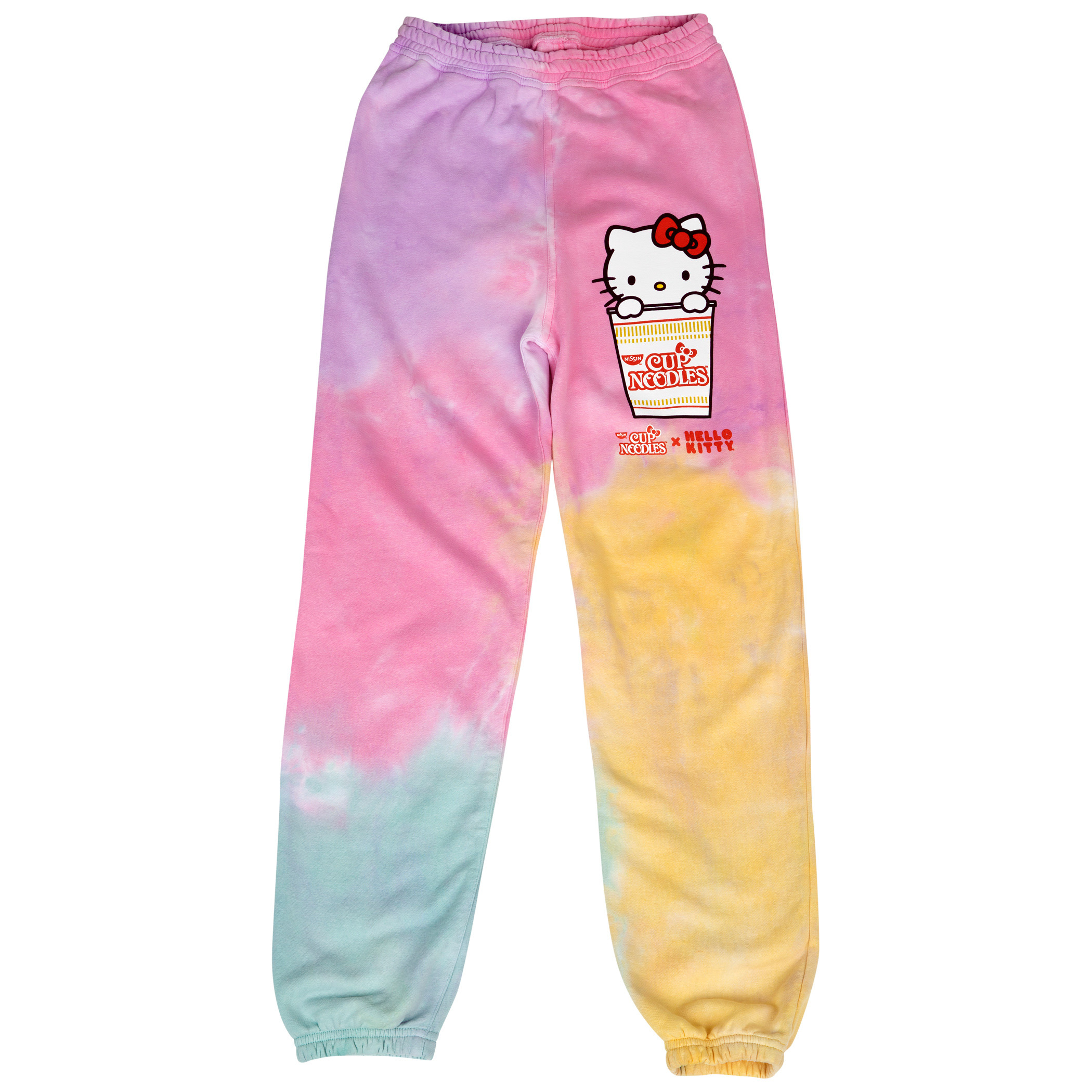 Nissin Cup Noodles X Hello Kitty Tie-Dye Boyfriend Fit Girls T-Shirt