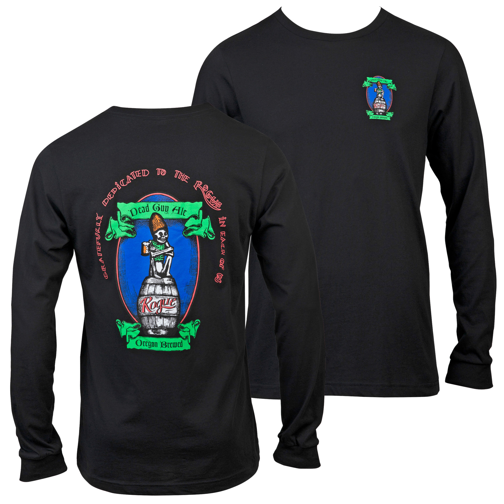 Dead Guy Full Color Logo Front and Back Print Long Sleeve Shirt