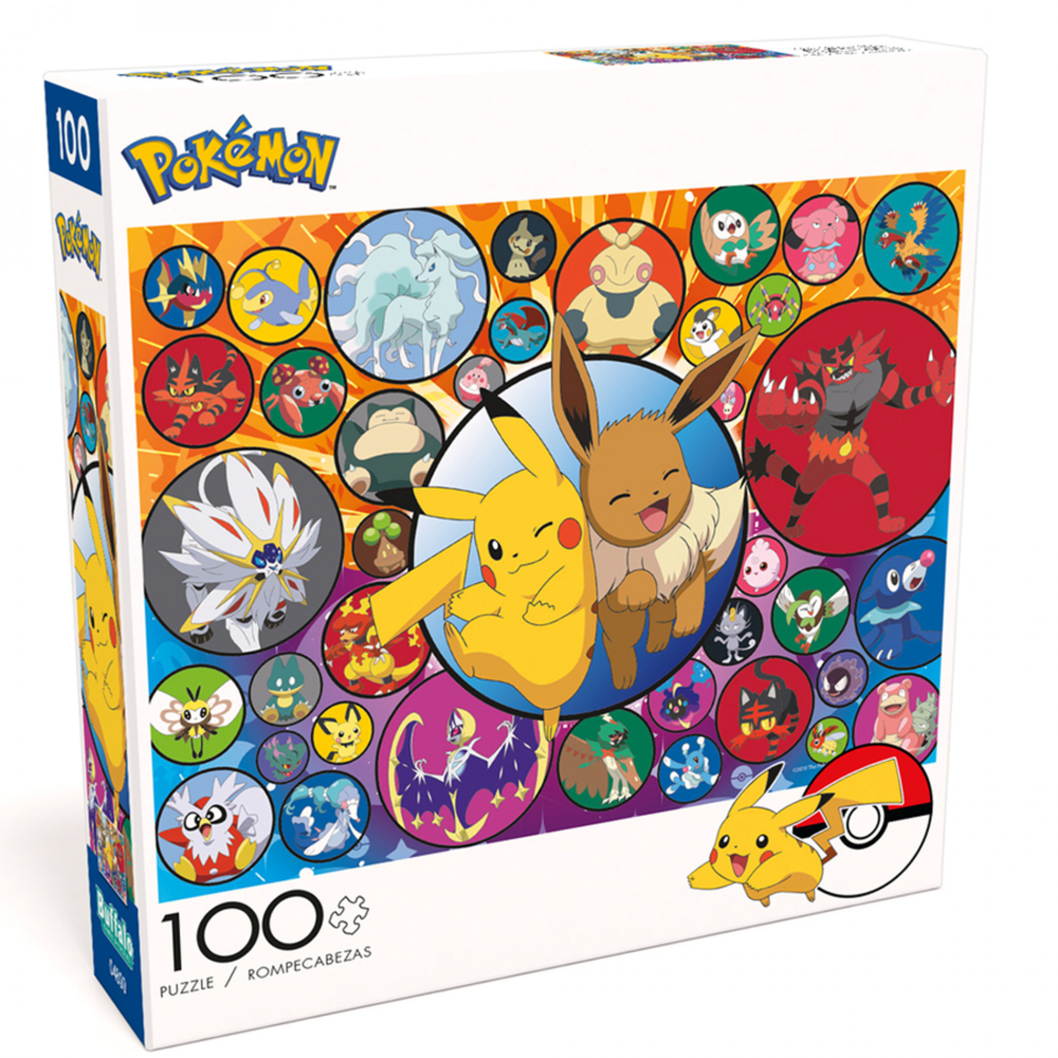 Pokemon Pikachu & Eevee Spring 100-Piece Jigsaw Puzzle
