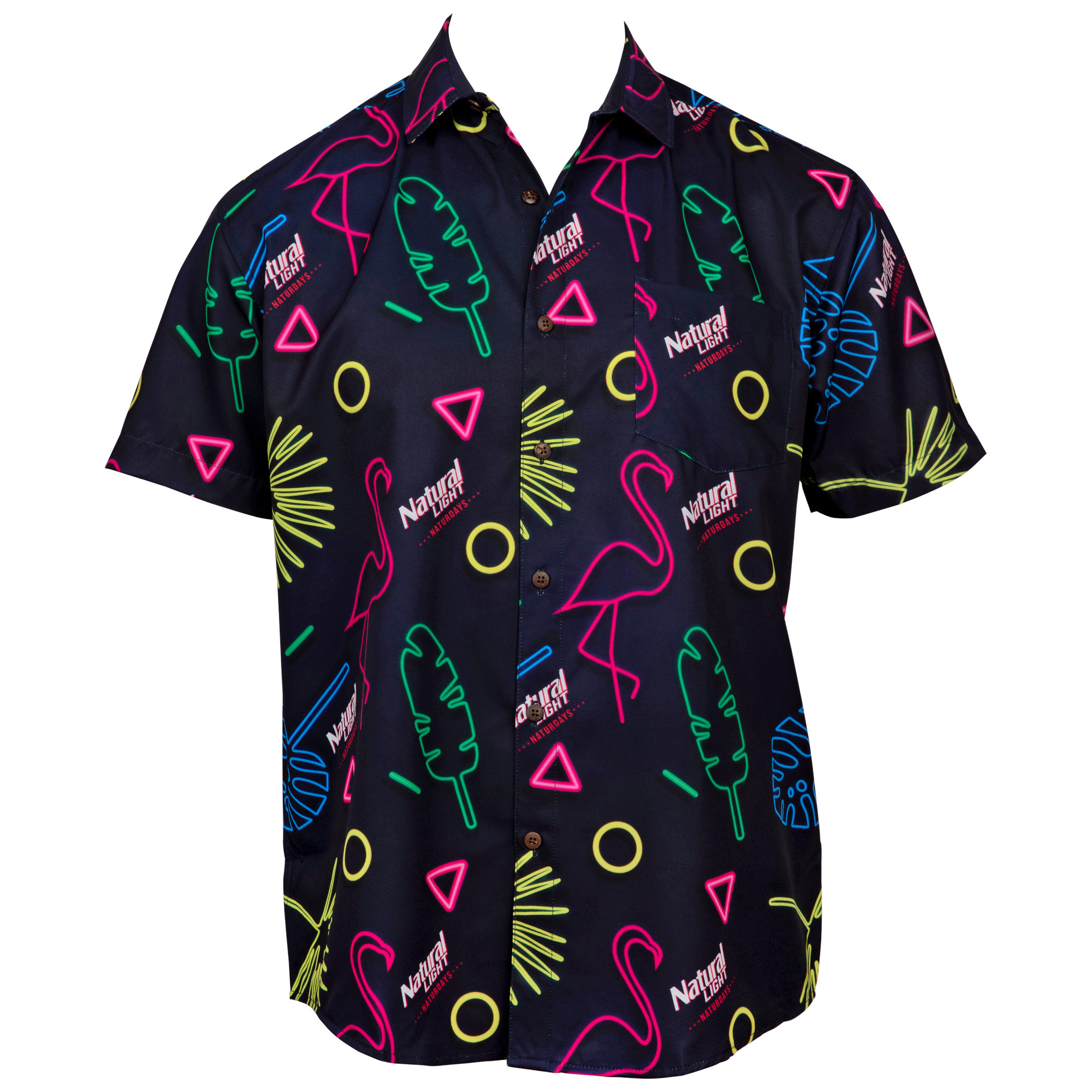 Natural Light Naturdays Retro Tropical Bros. Hawaiian Shirt