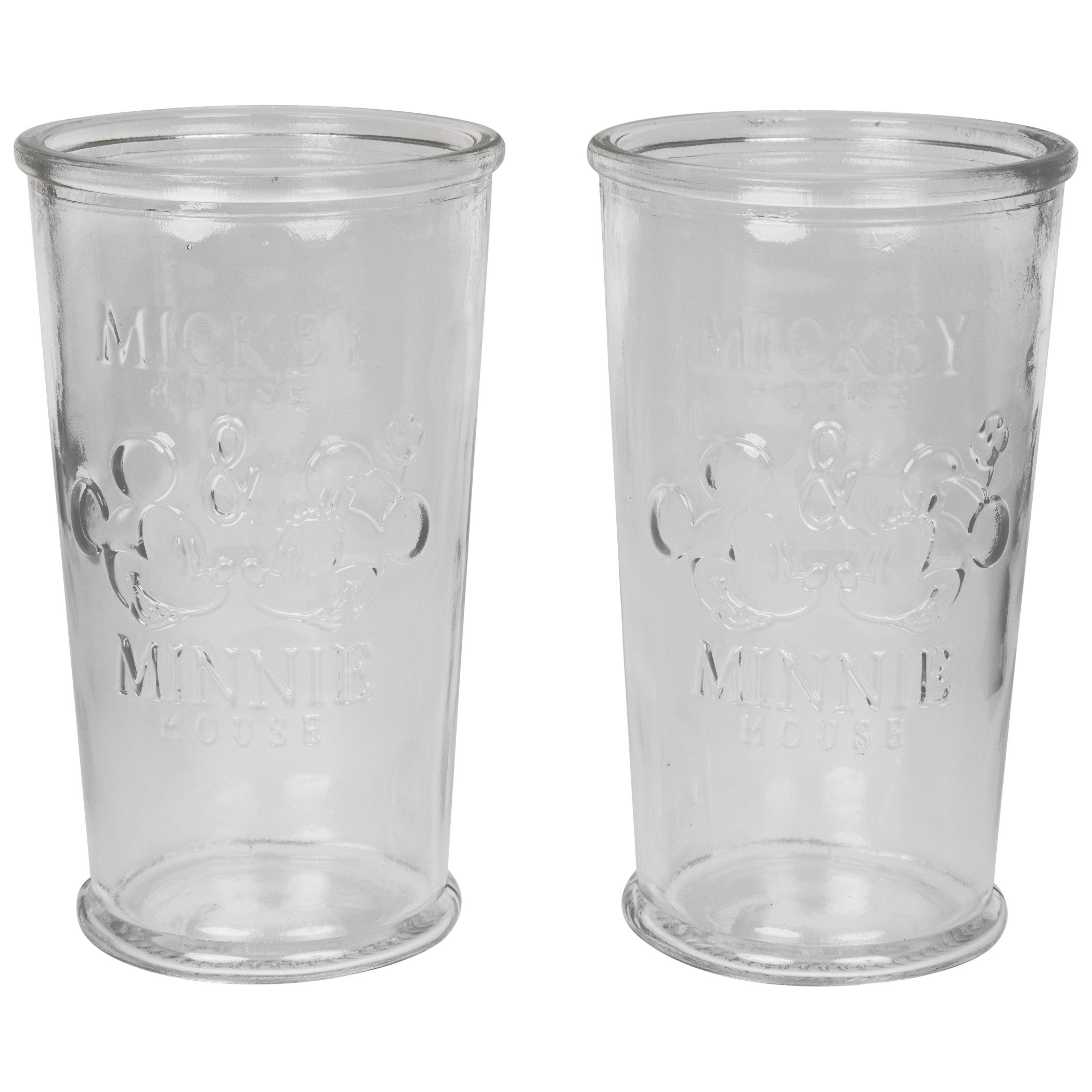 Disney Mickey and Minnie Mouse Set of 2 Glasses