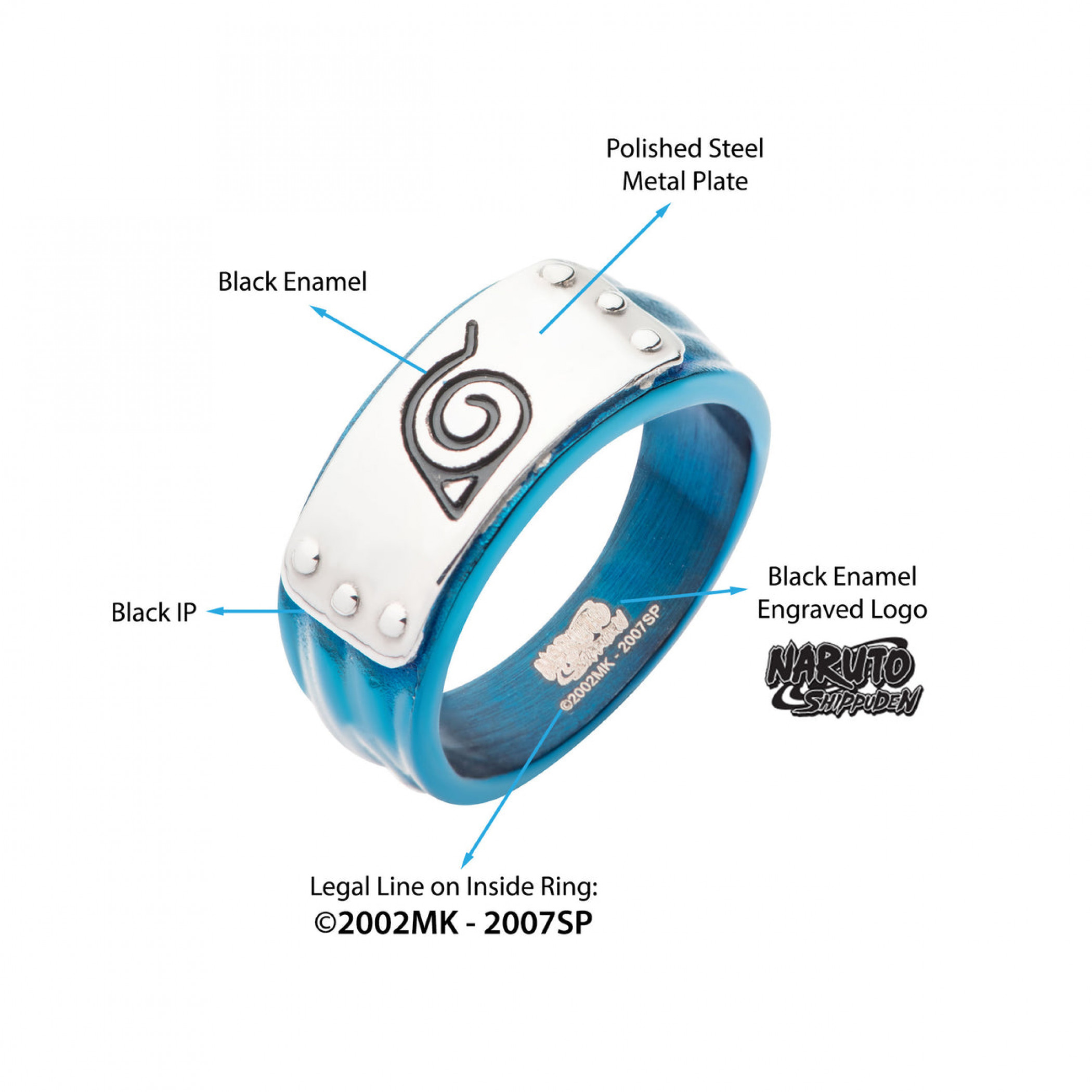 Naruto Blue Headband Ring