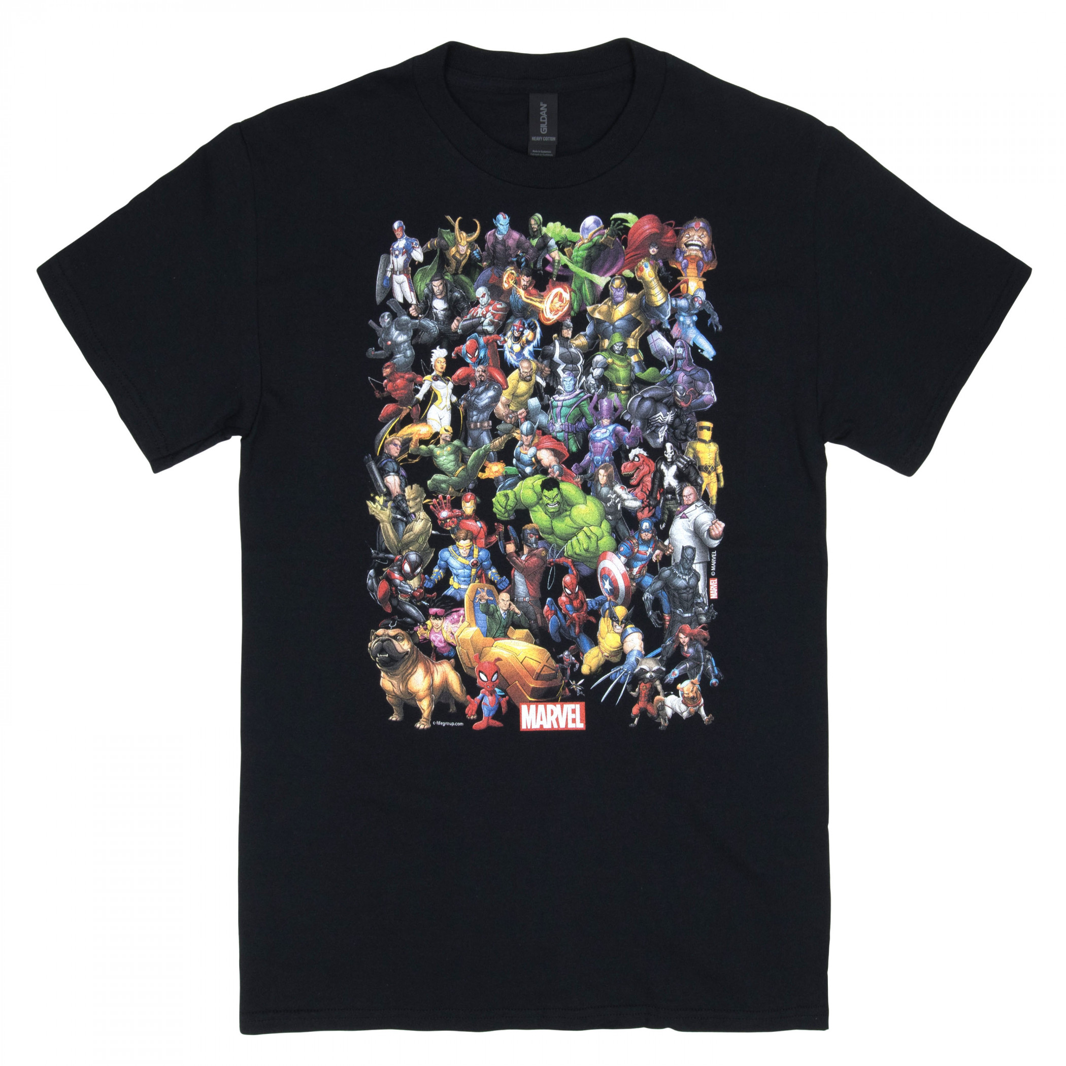 Marvel Universe Black Men's T-Shirt