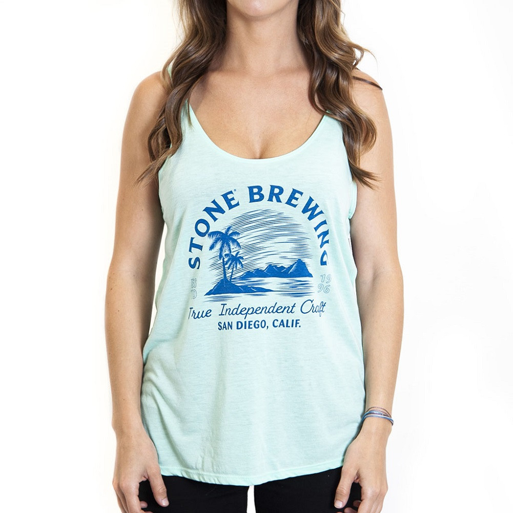 Stone Brewing Oasis Ladies Teal Tank Top